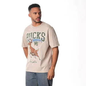 MILWAUKEE BUCKS JUMP BUCK TEE - CREAM