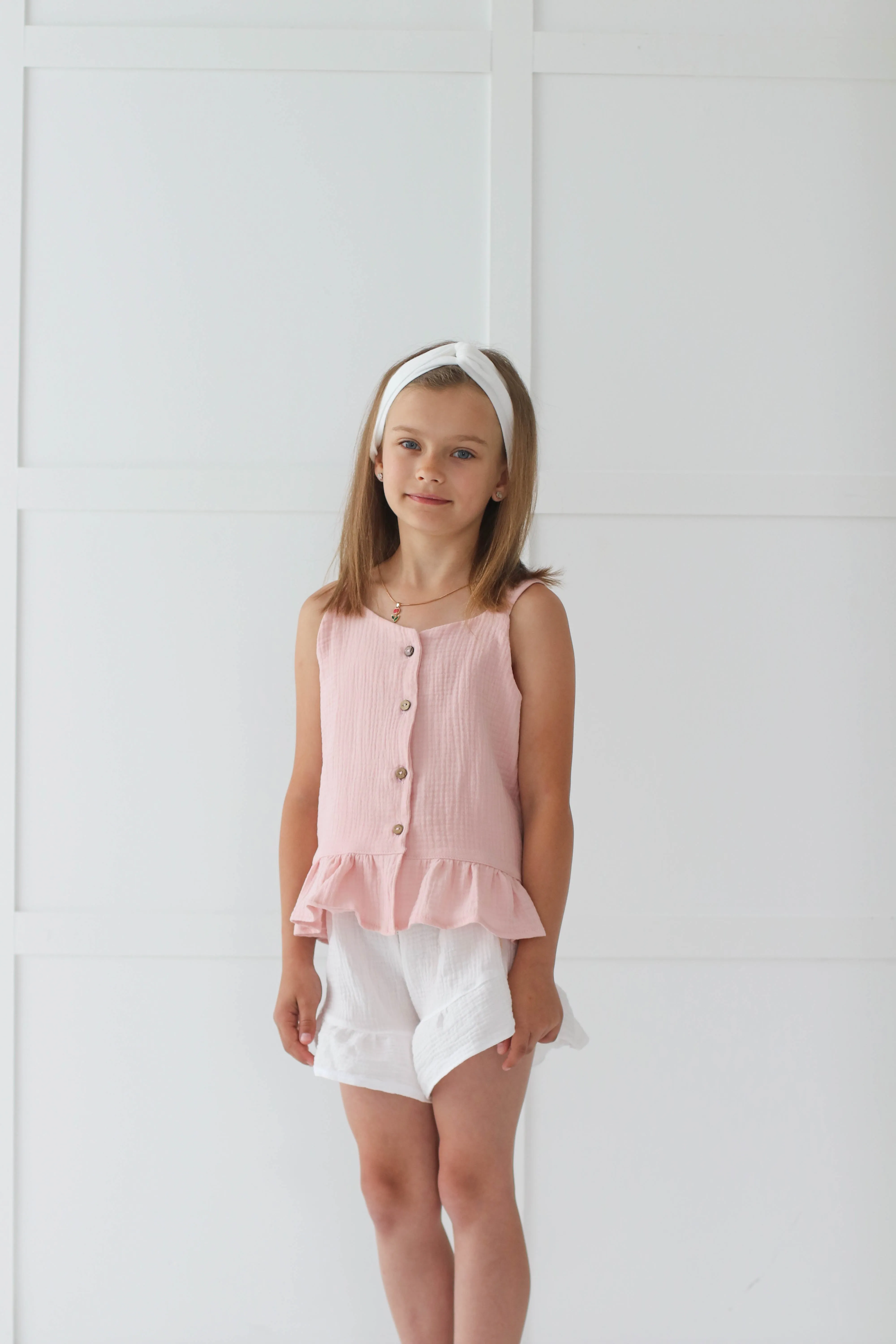Muslin summer top WITH BUTTONS