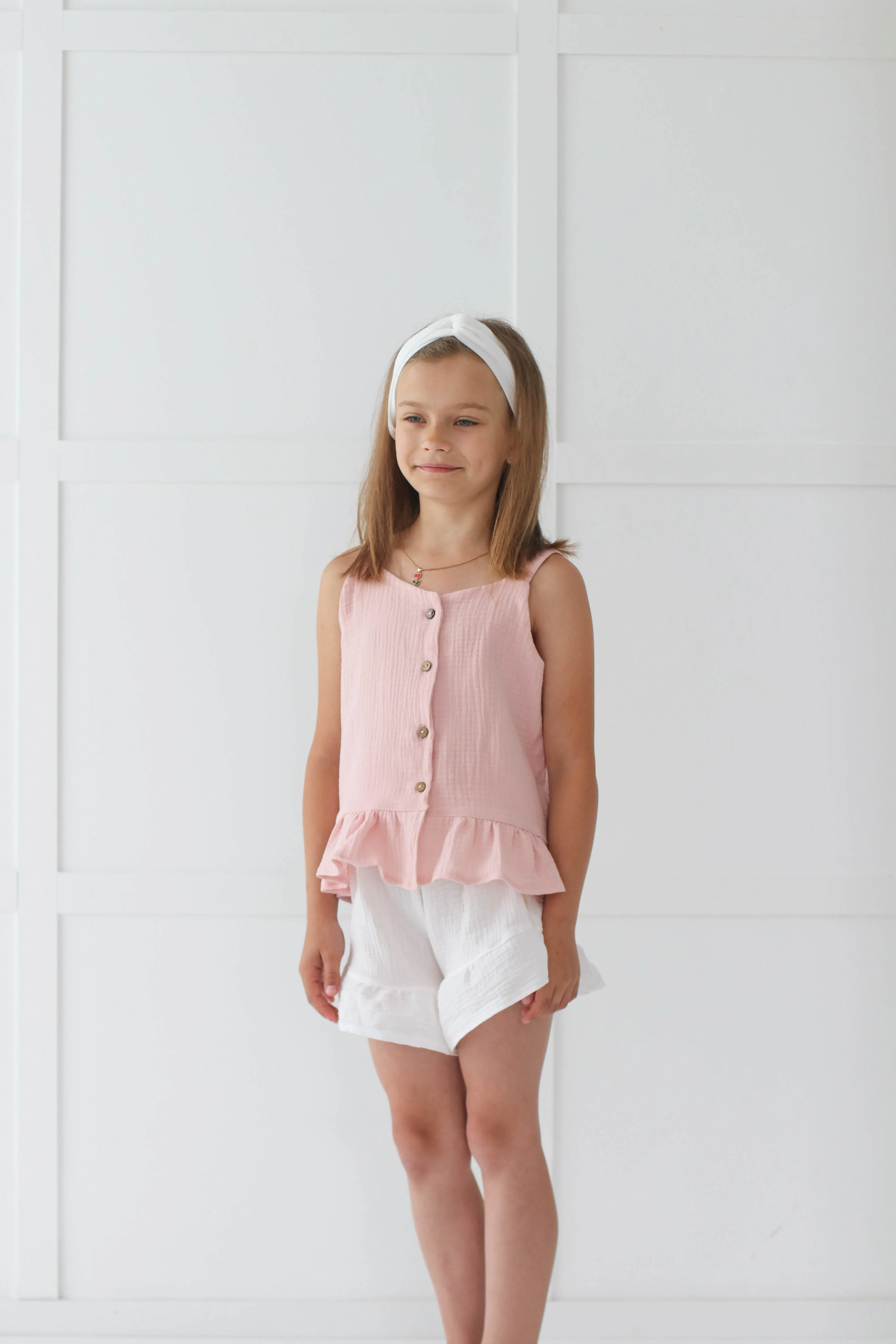 Muslin summer top WITH BUTTONS