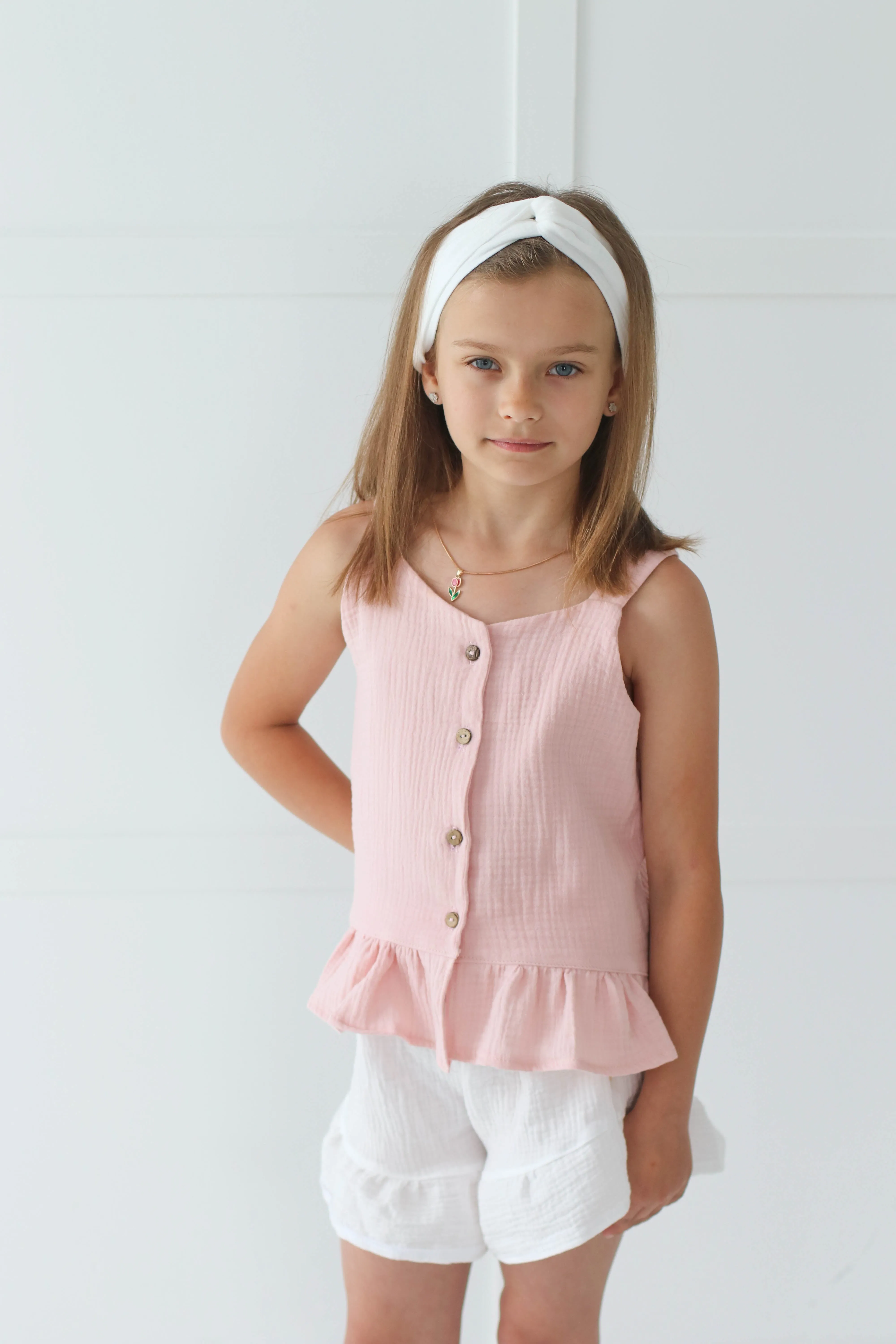 Muslin summer top WITH BUTTONS