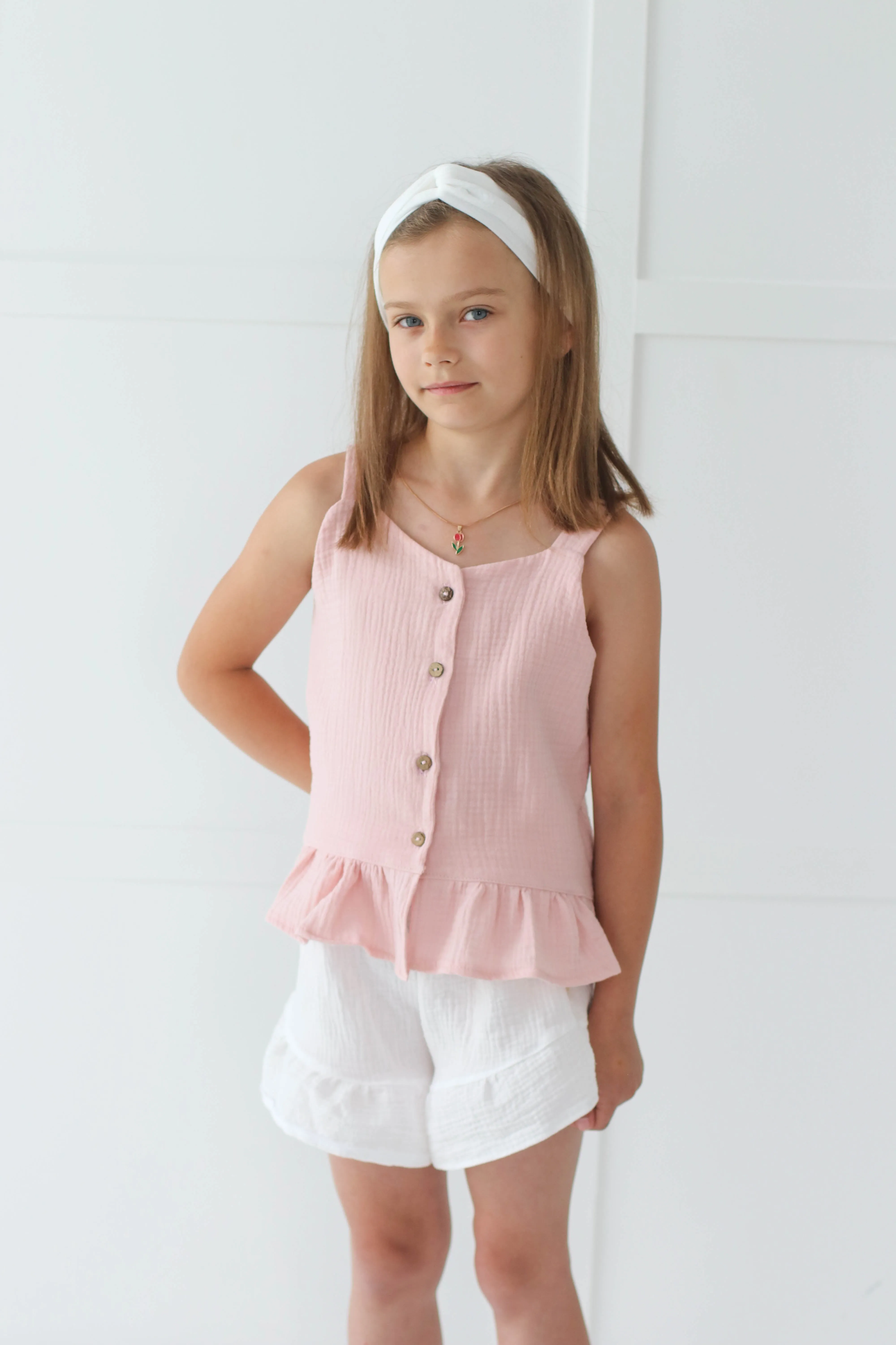 Muslin summer top WITH BUTTONS