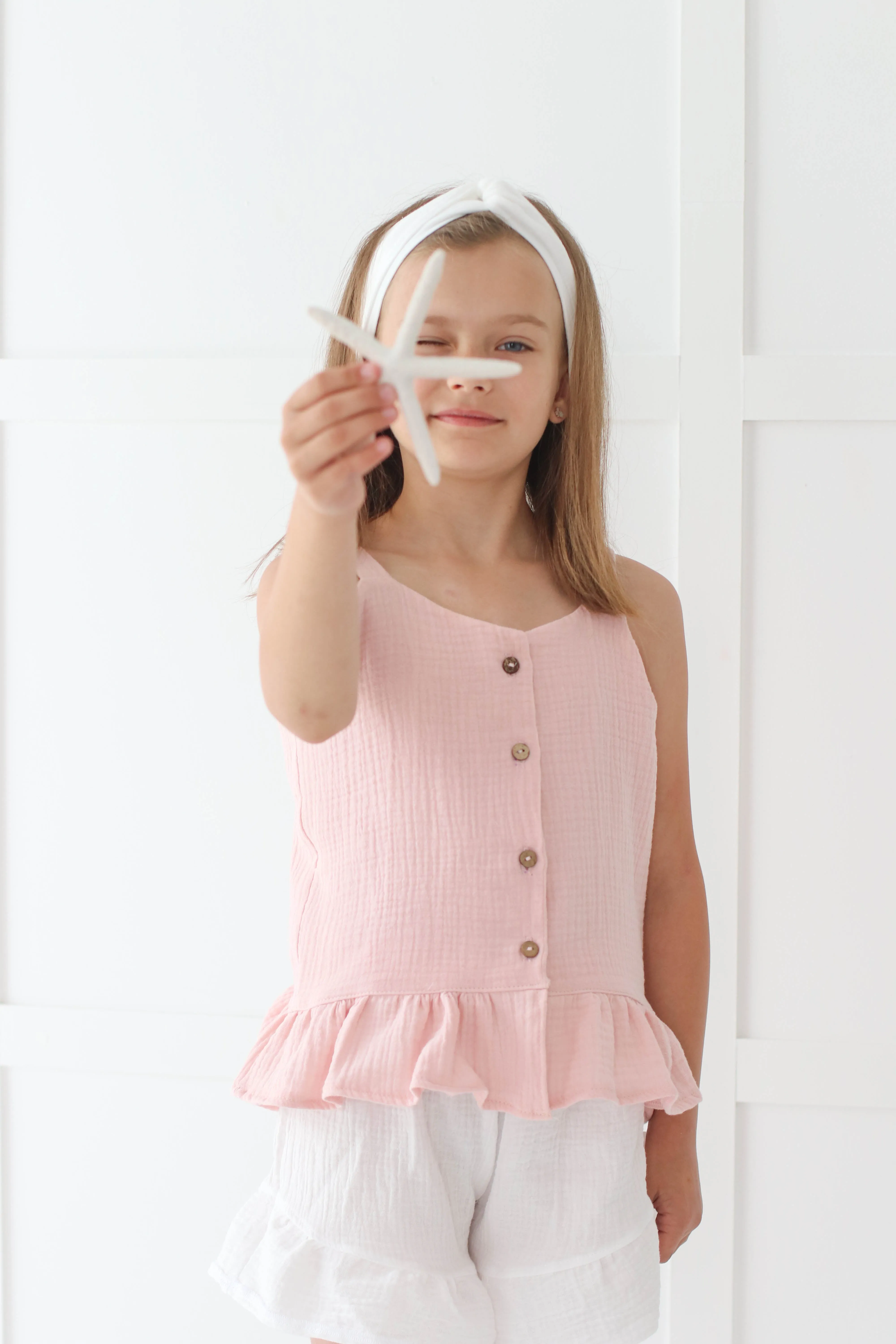Muslin summer top WITH BUTTONS