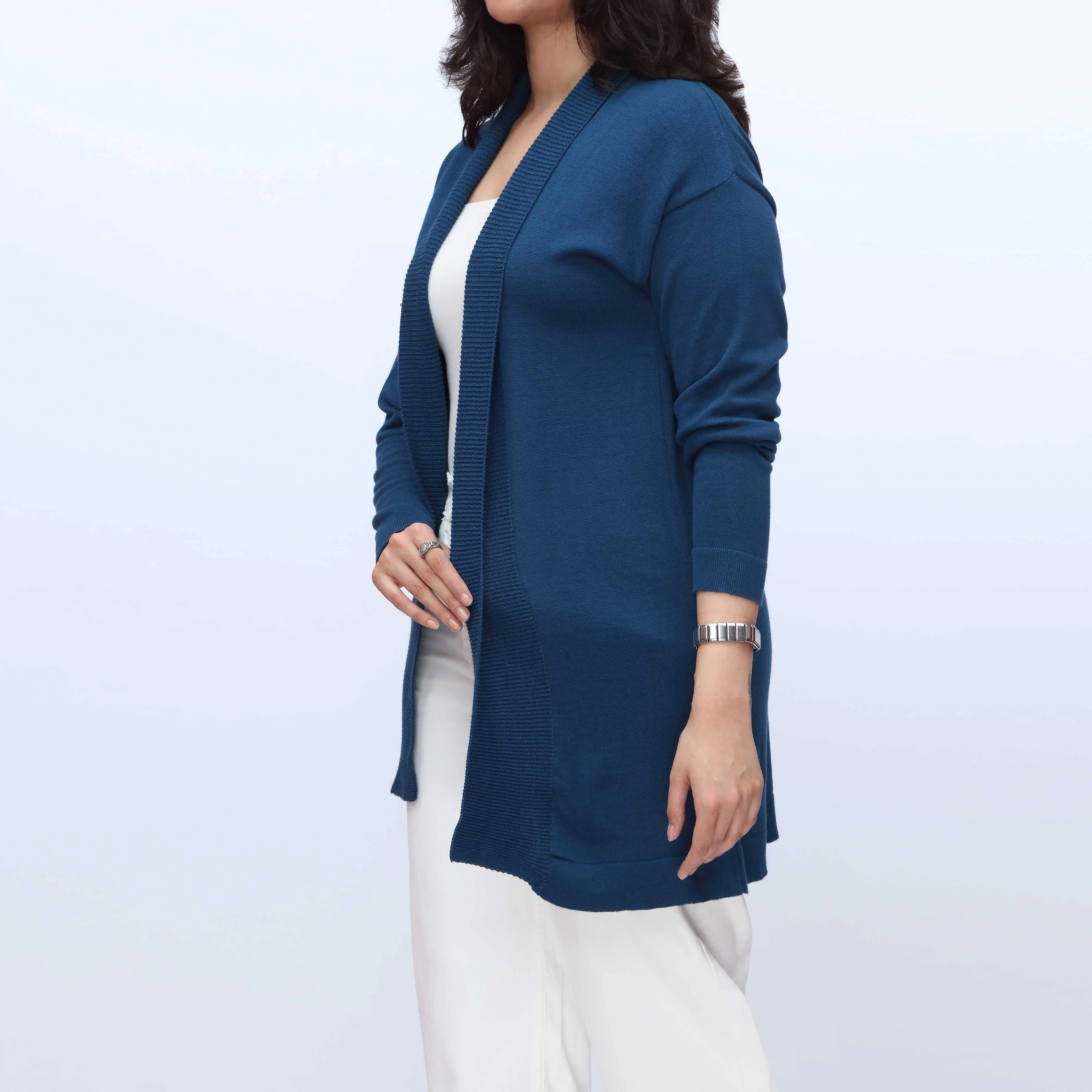 Navy Long Cardigan PW3907