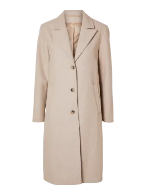 New Alma Wool Coat - Sandshell Melange