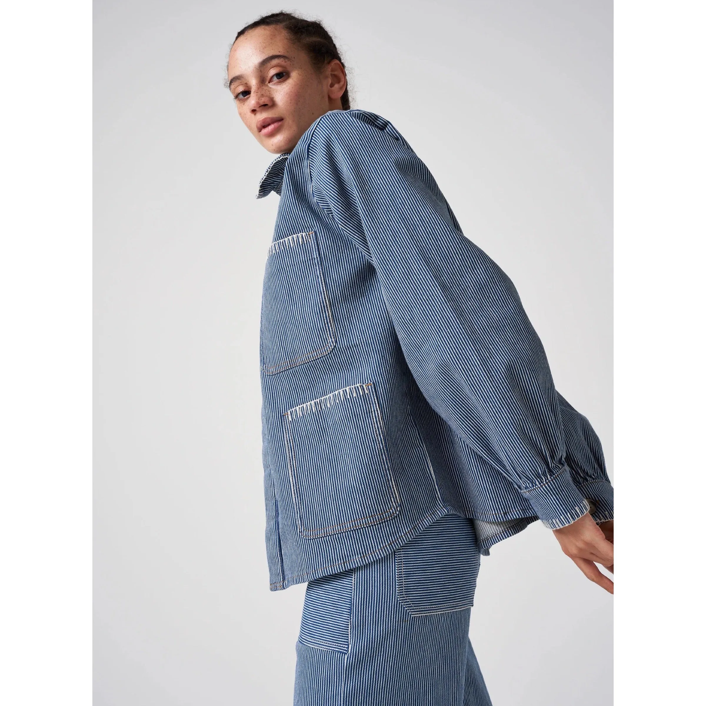 *NEW* Pablo Jacket in Striped Denim