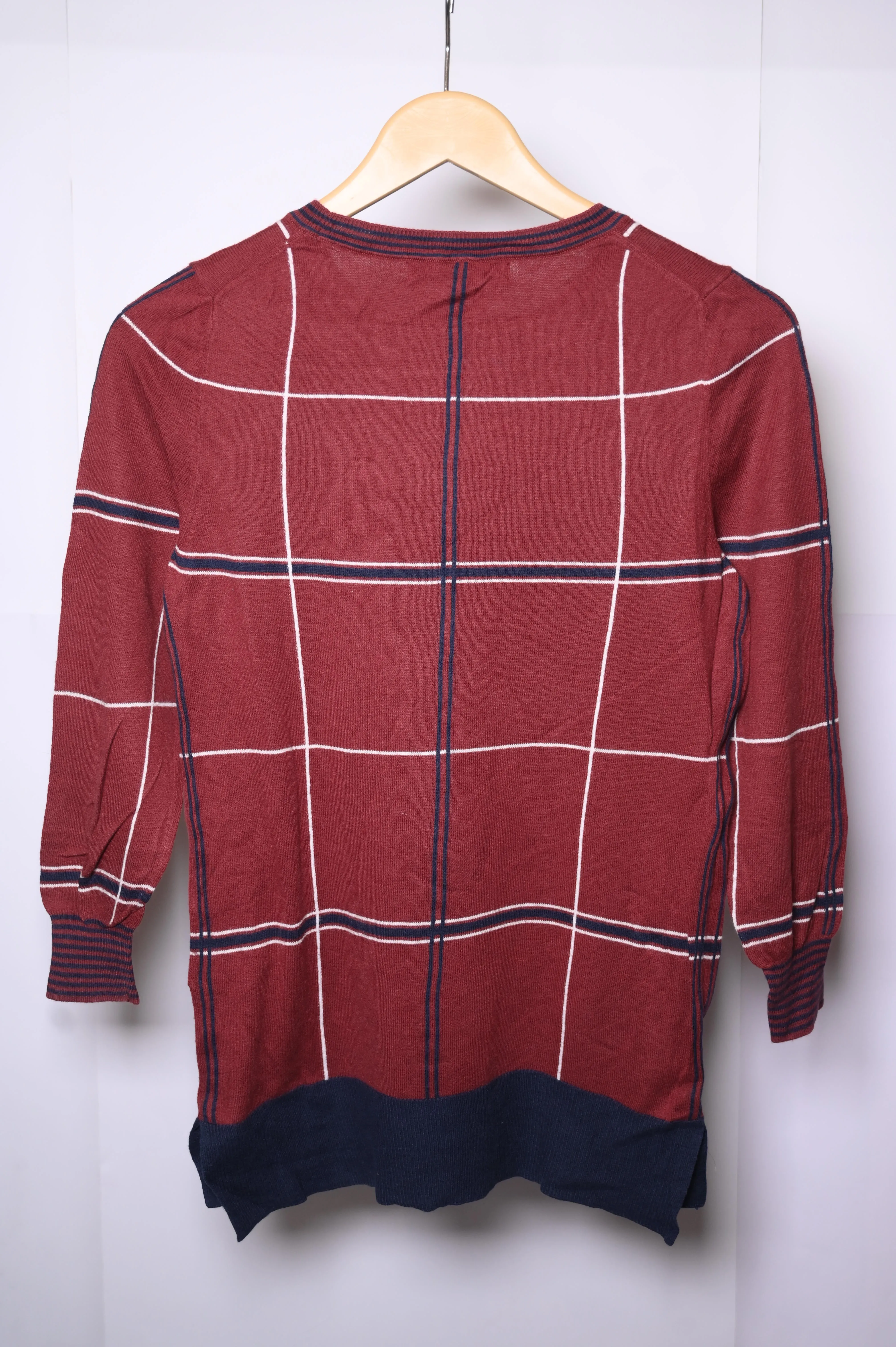 Next Red Winter Blouse with Checks (Small)