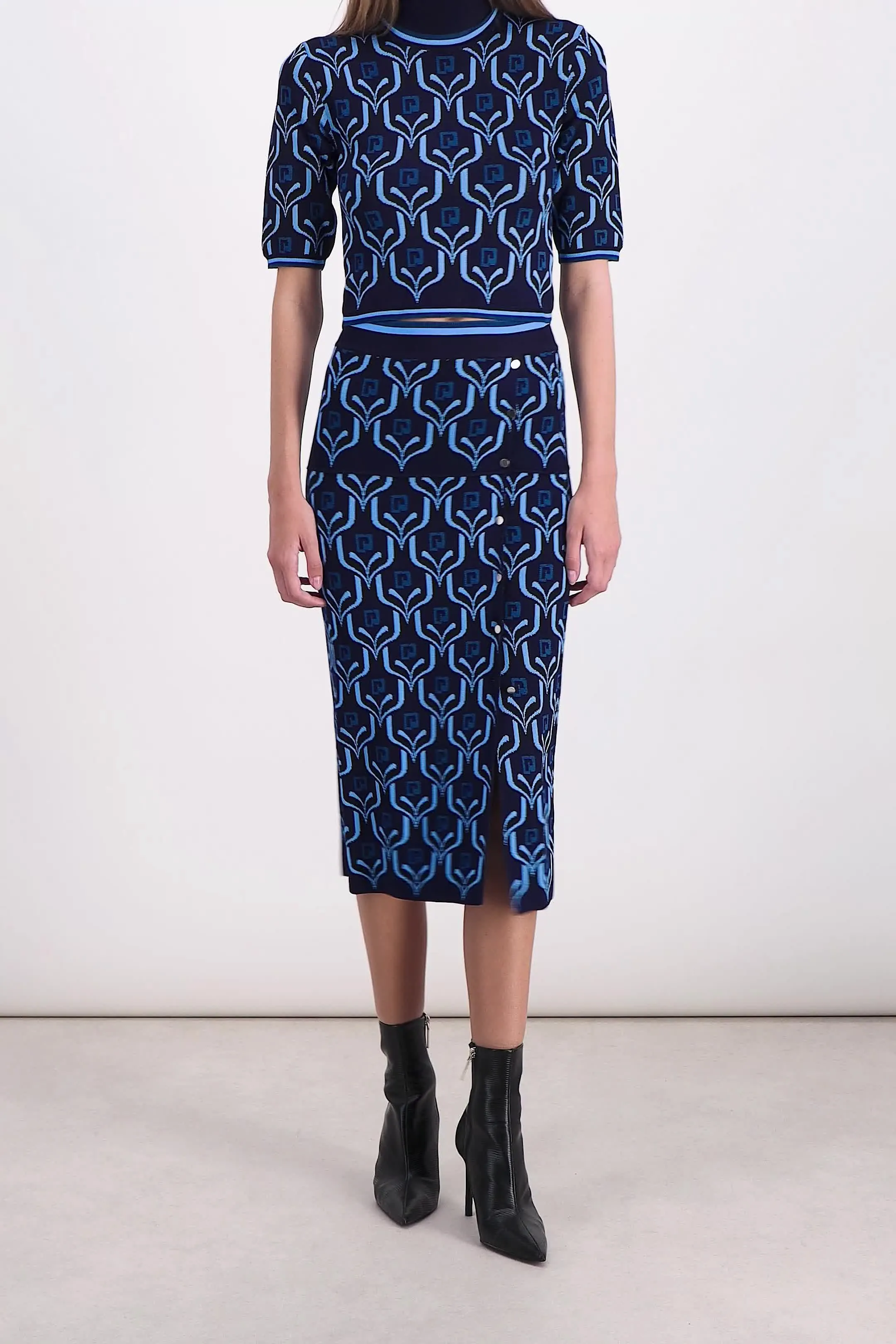 Paco jacquard crop top