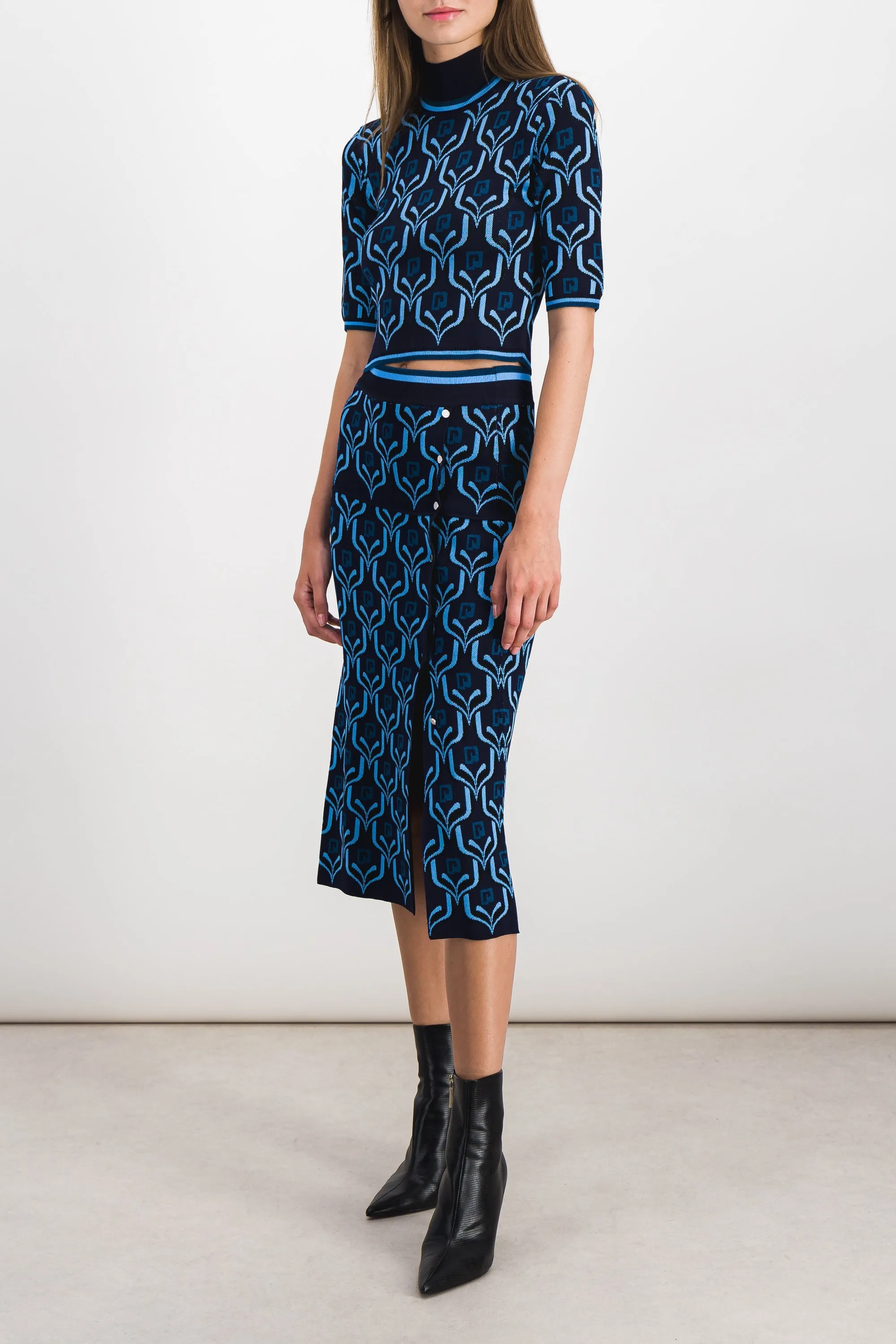 Paco jacquard crop top