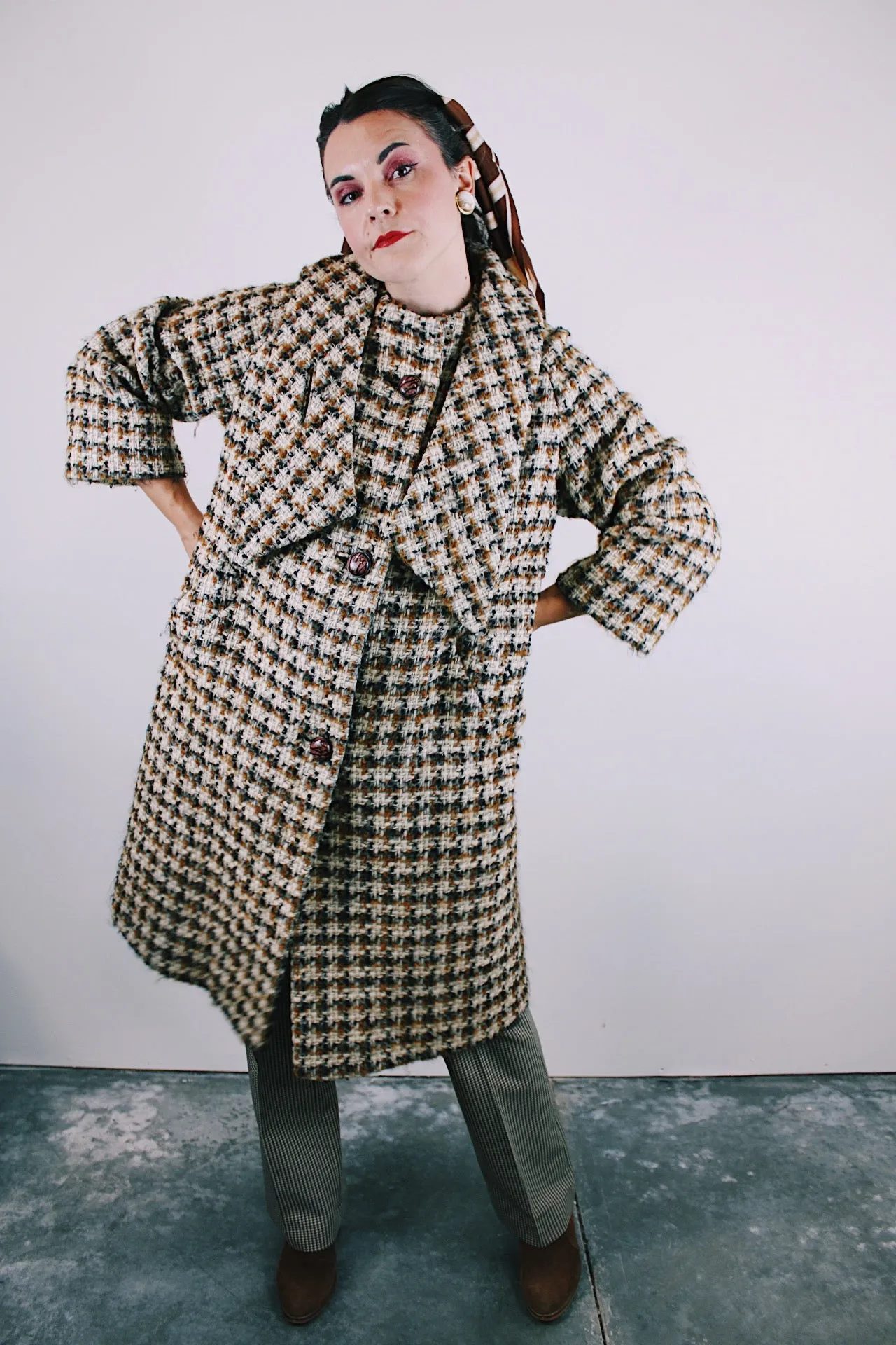 Plaid Wool Coat