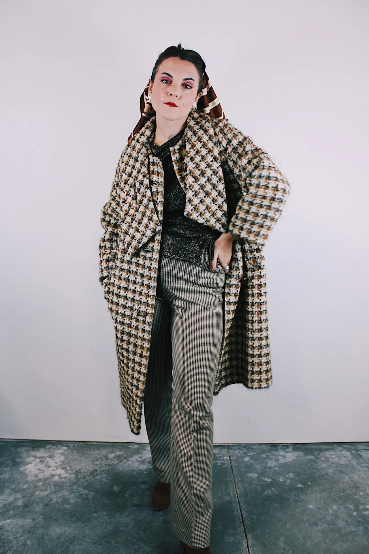 Plaid Wool Coat