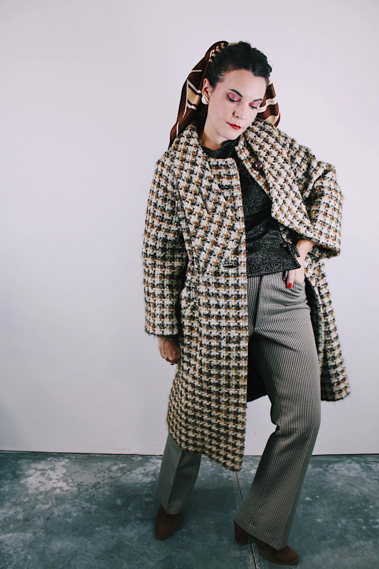 Plaid Wool Coat