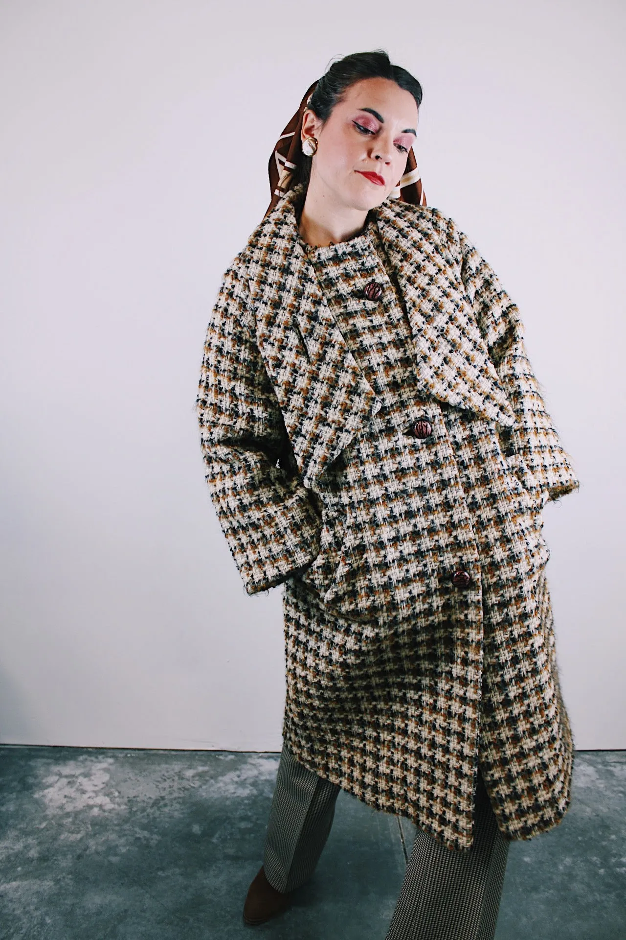 Plaid Wool Coat
