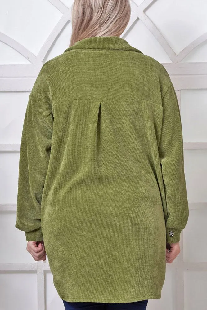 Plain Waffle Knit Pattern Viscose Shirt