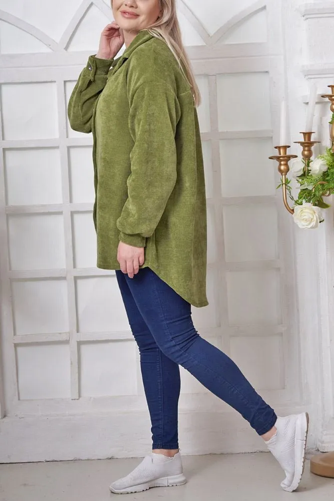 Plain Waffle Knit Pattern Viscose Shirt