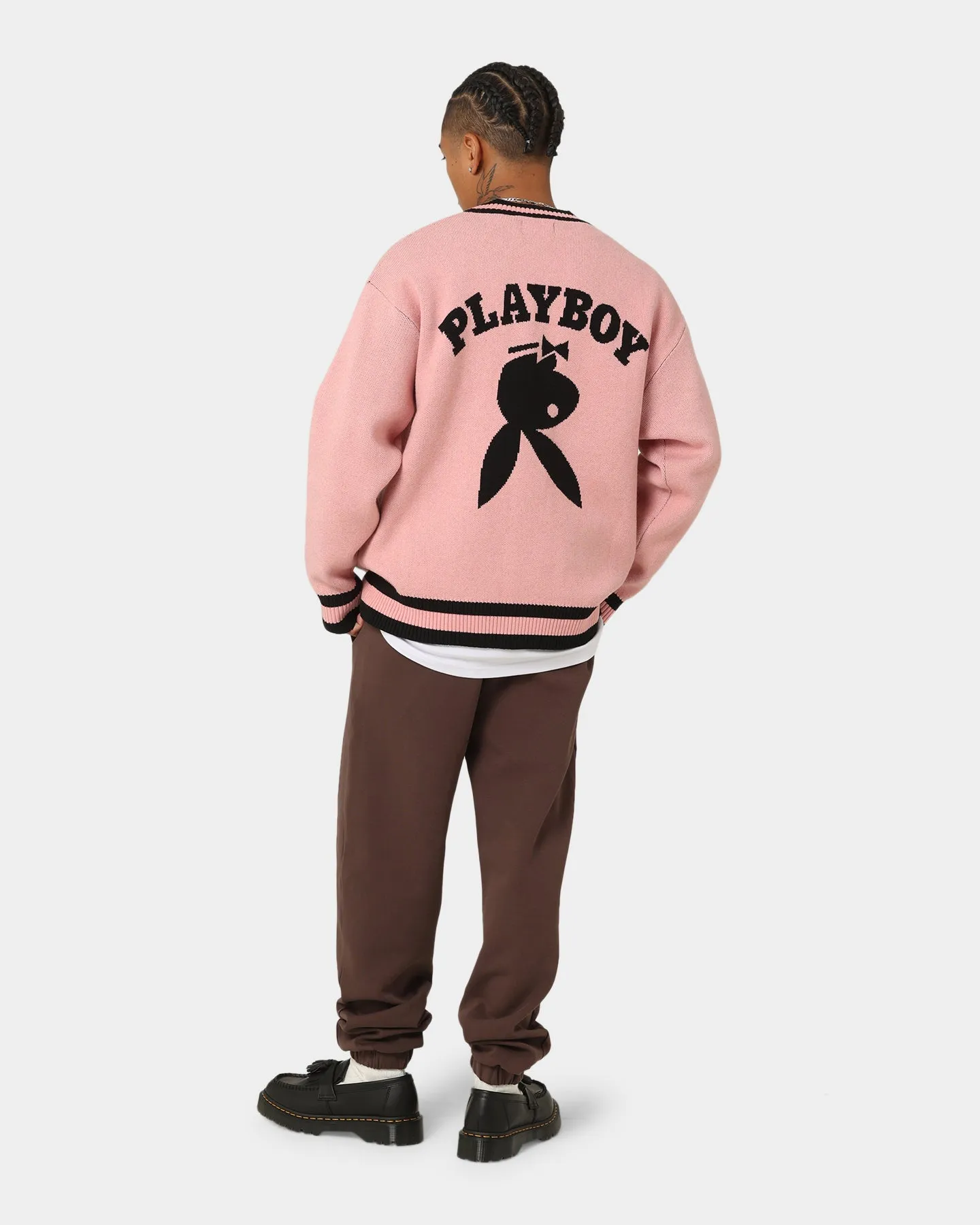 Playboy By CK Collegiate Cardigan Pink/Black