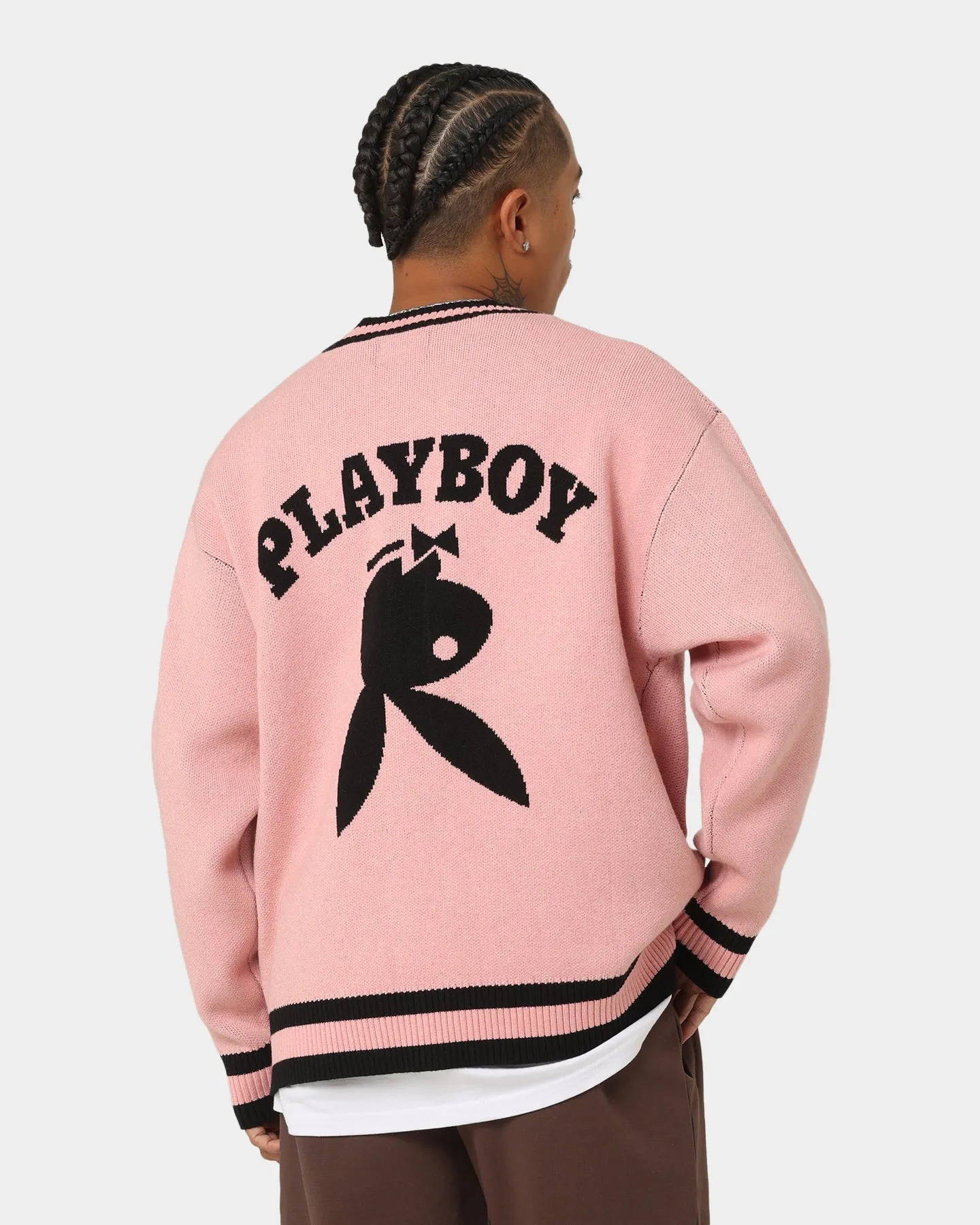 Playboy By CK Collegiate Cardigan Pink/Black