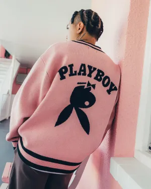 Playboy By CK Collegiate Cardigan Pink/Black