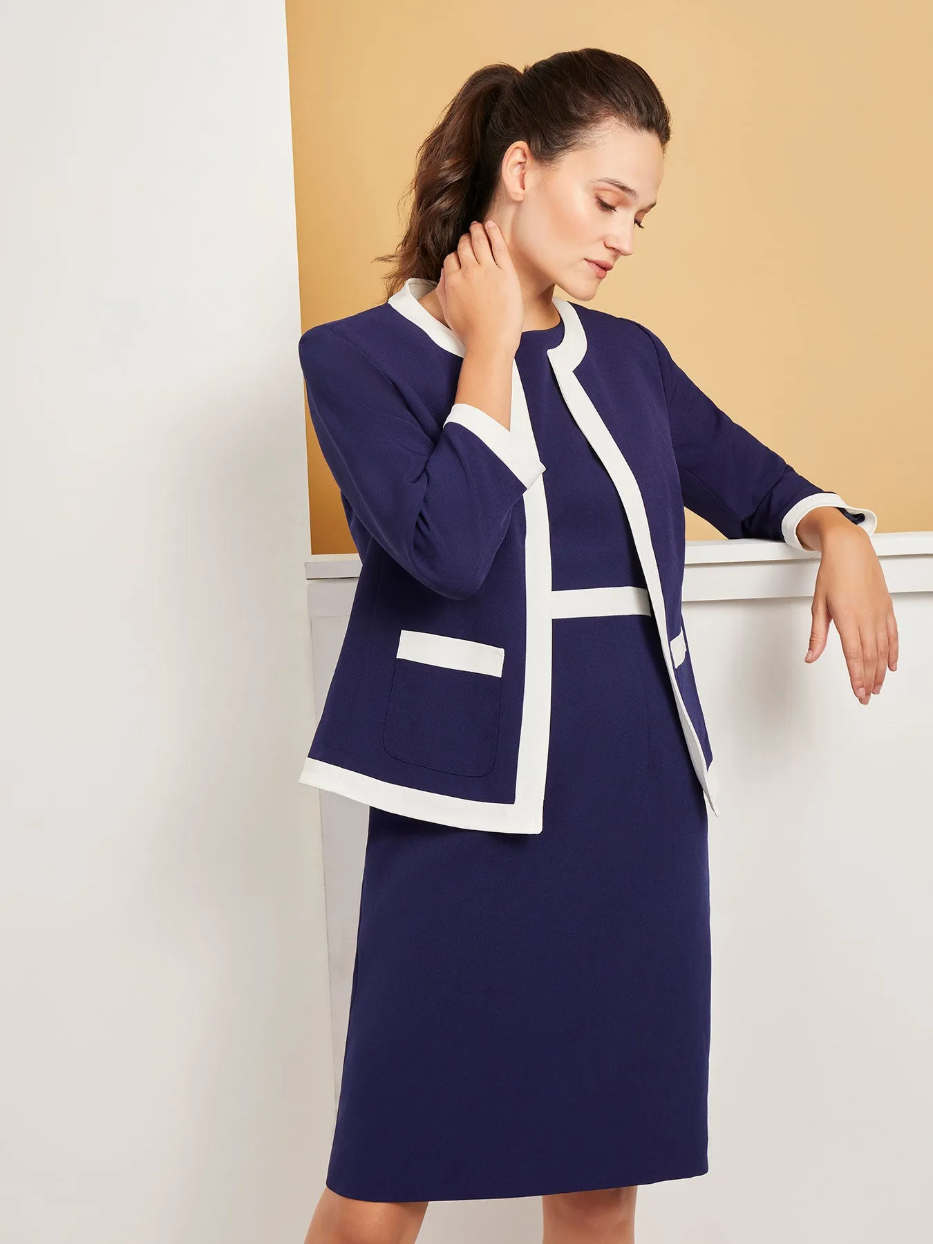Plus Grace Dress, Iconic Stretch Crepe