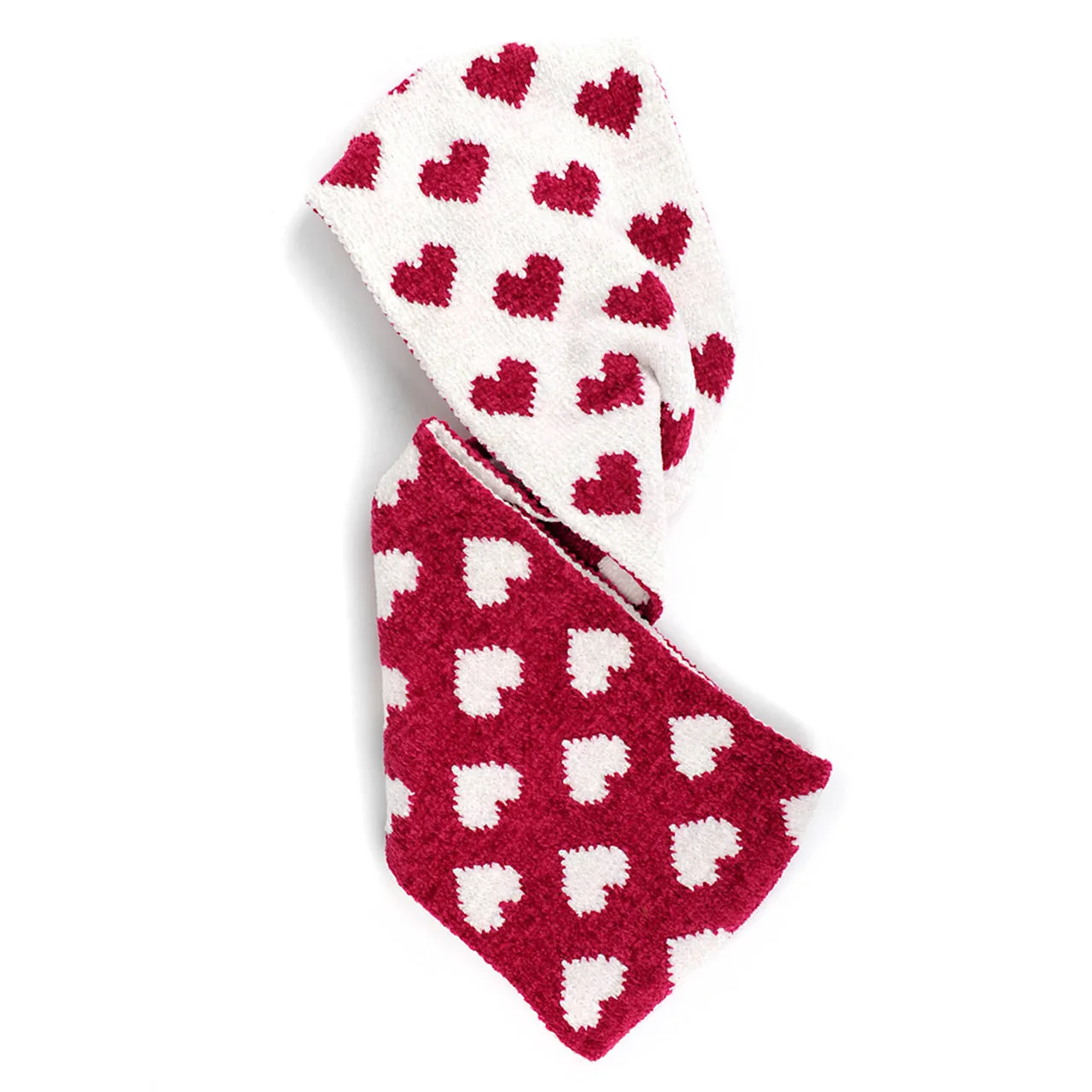 Pom Pom Hearts Winter Hat & Scarf Set