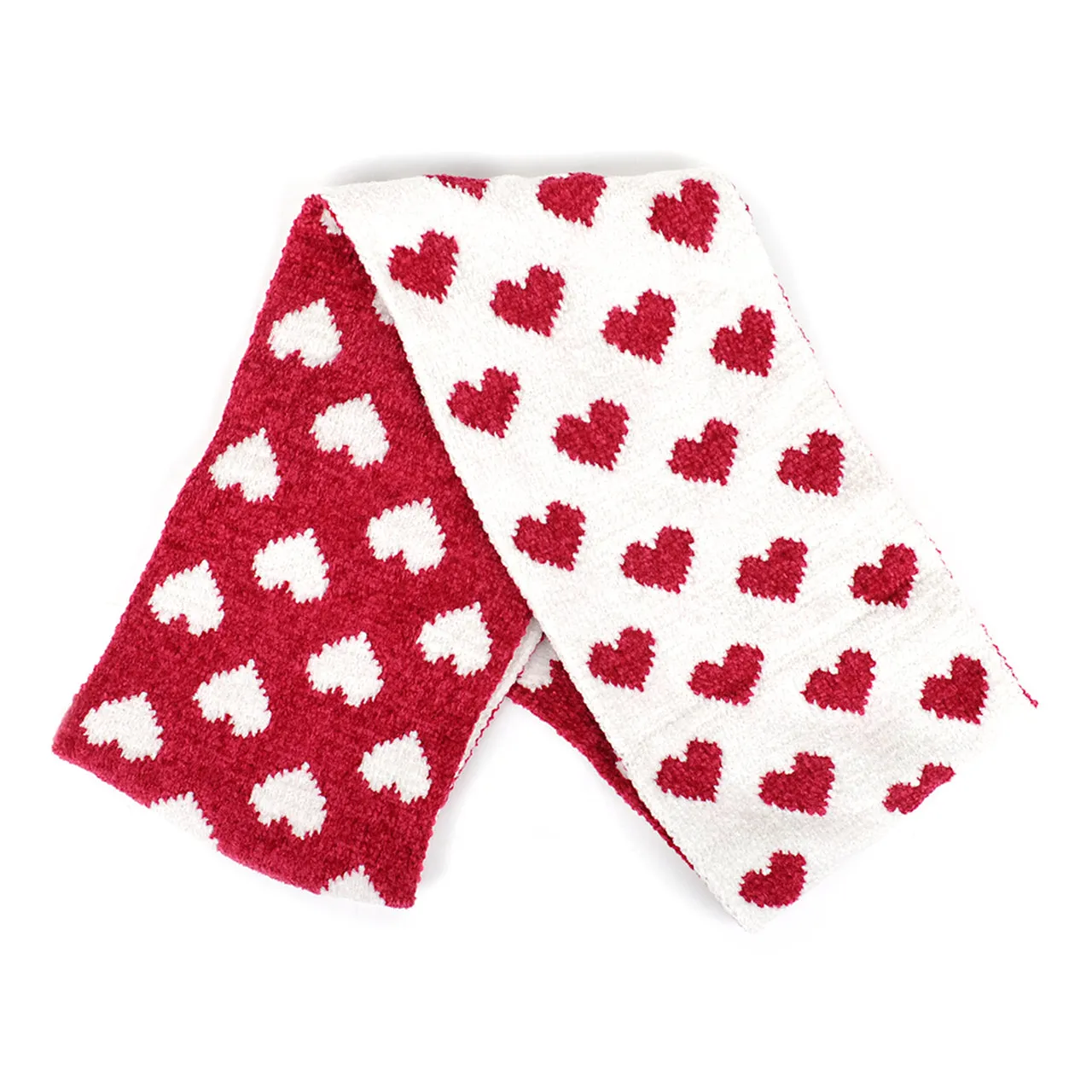 Pom Pom Hearts Winter Hat & Scarf Set