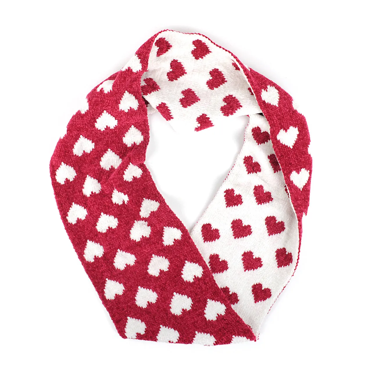 Pom Pom Hearts Winter Hat & Scarf Set