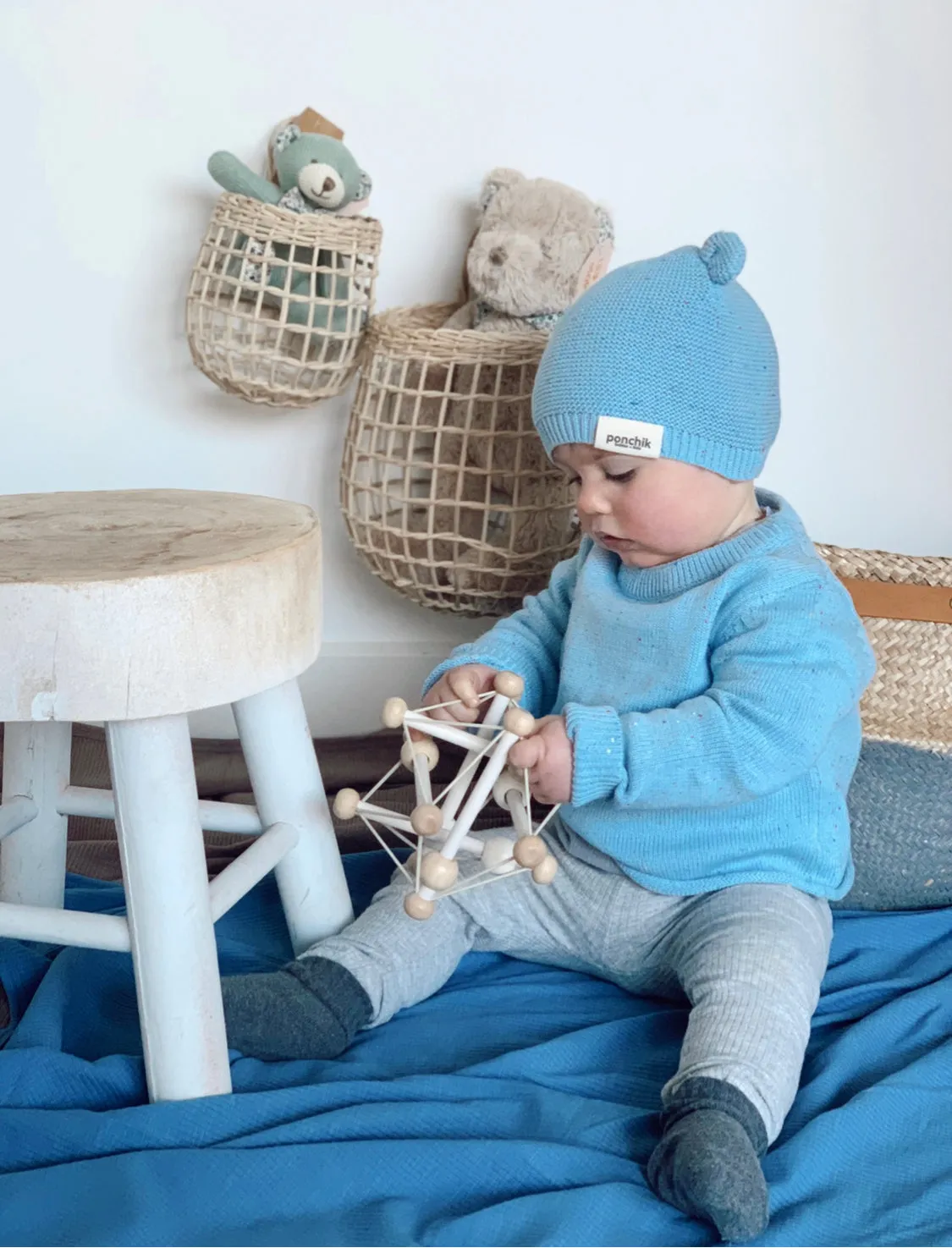 Ponchik Babies   Kids - Cotton Leggings - Koala Rib