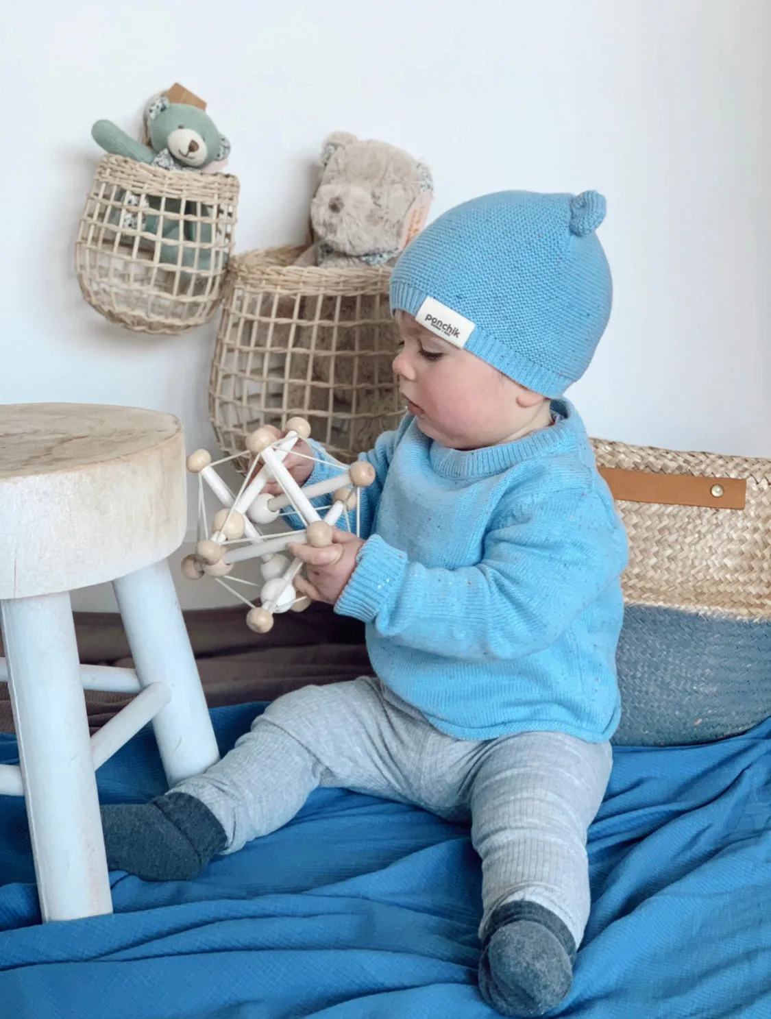 Ponchik Babies   Kids - Cotton Leggings - Koala Rib