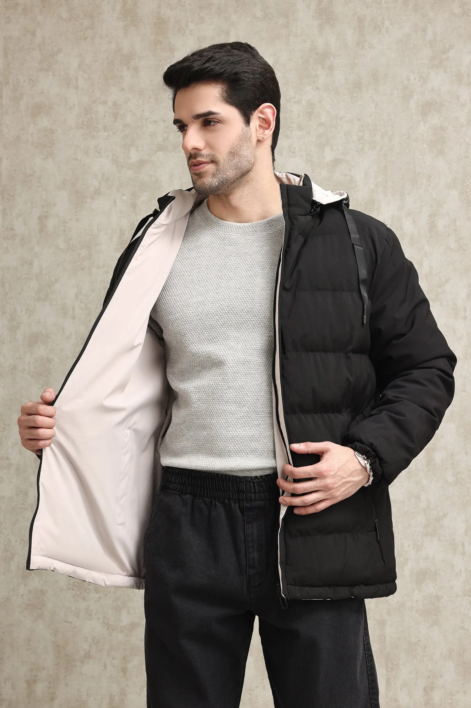 PREMIUM INSULATED DUAL SIDE JACKET-KHAKI-BLACK