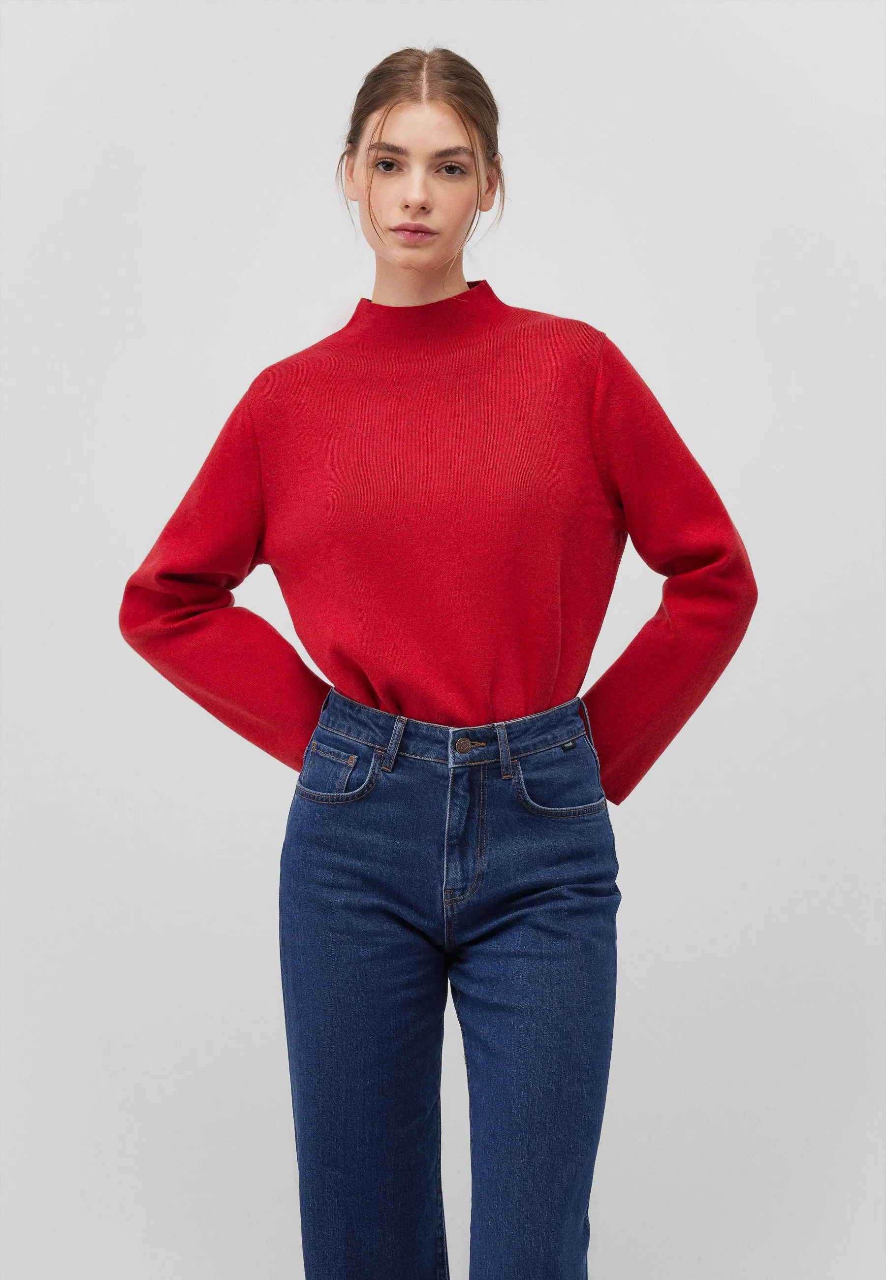 PULLOVER | Pullover mit Stehkragen