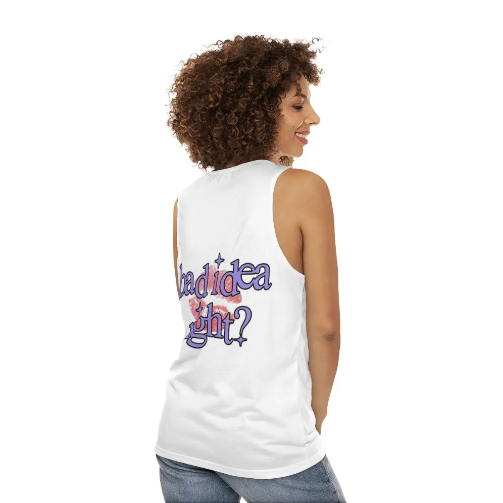 "Bad Idea Right" Unisex Tank Top - Olivia Rodrigo Sour Merch