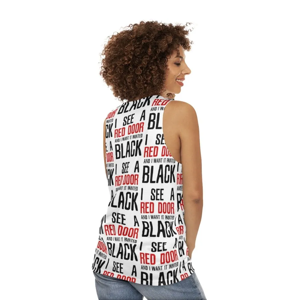 "Paint It Black" Rolling Stones Lyrics Unisex Tank Top