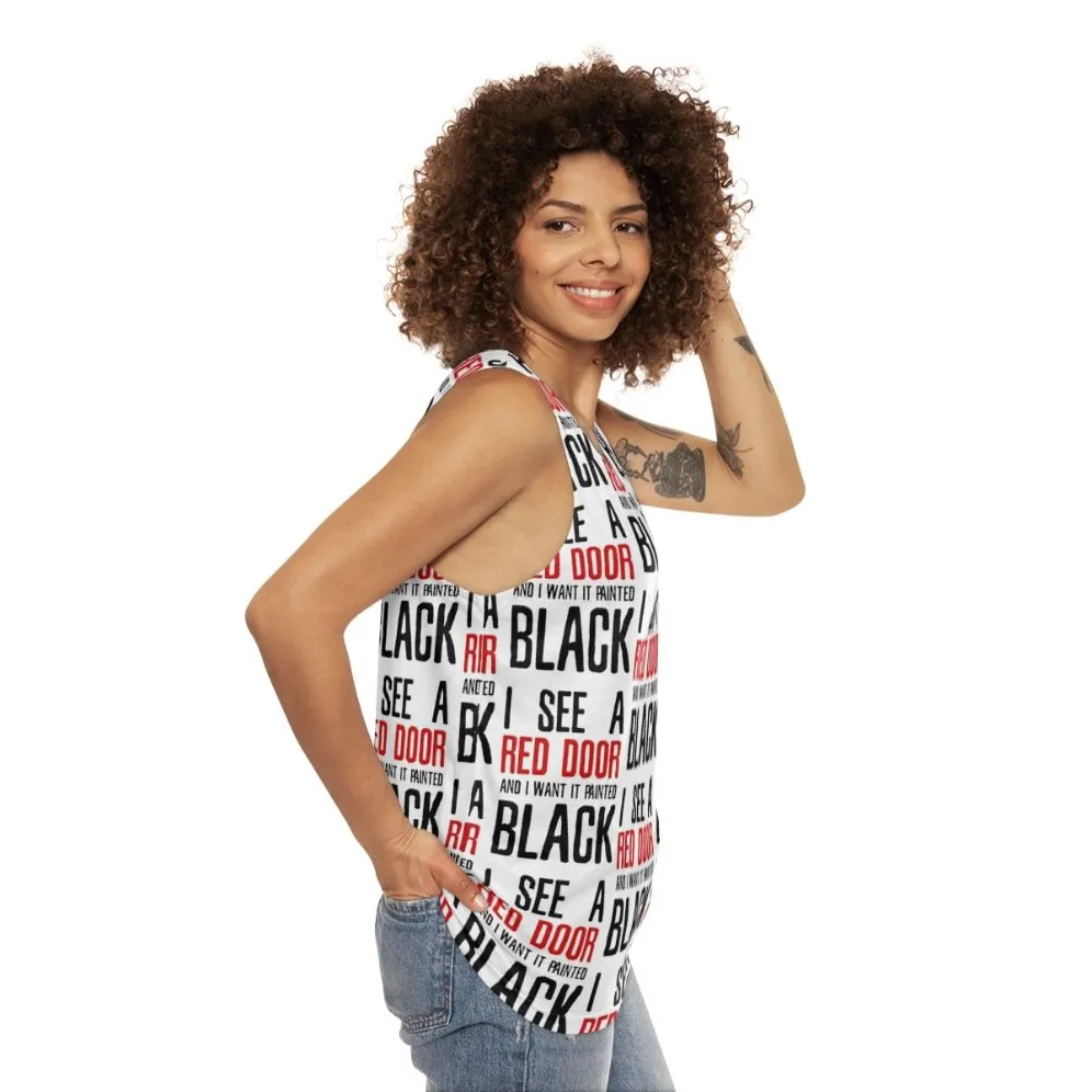 "Paint It Black" Rolling Stones Lyrics Unisex Tank Top