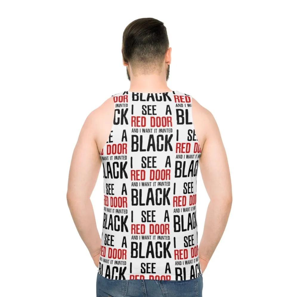 "Paint It Black" Rolling Stones Lyrics Unisex Tank Top