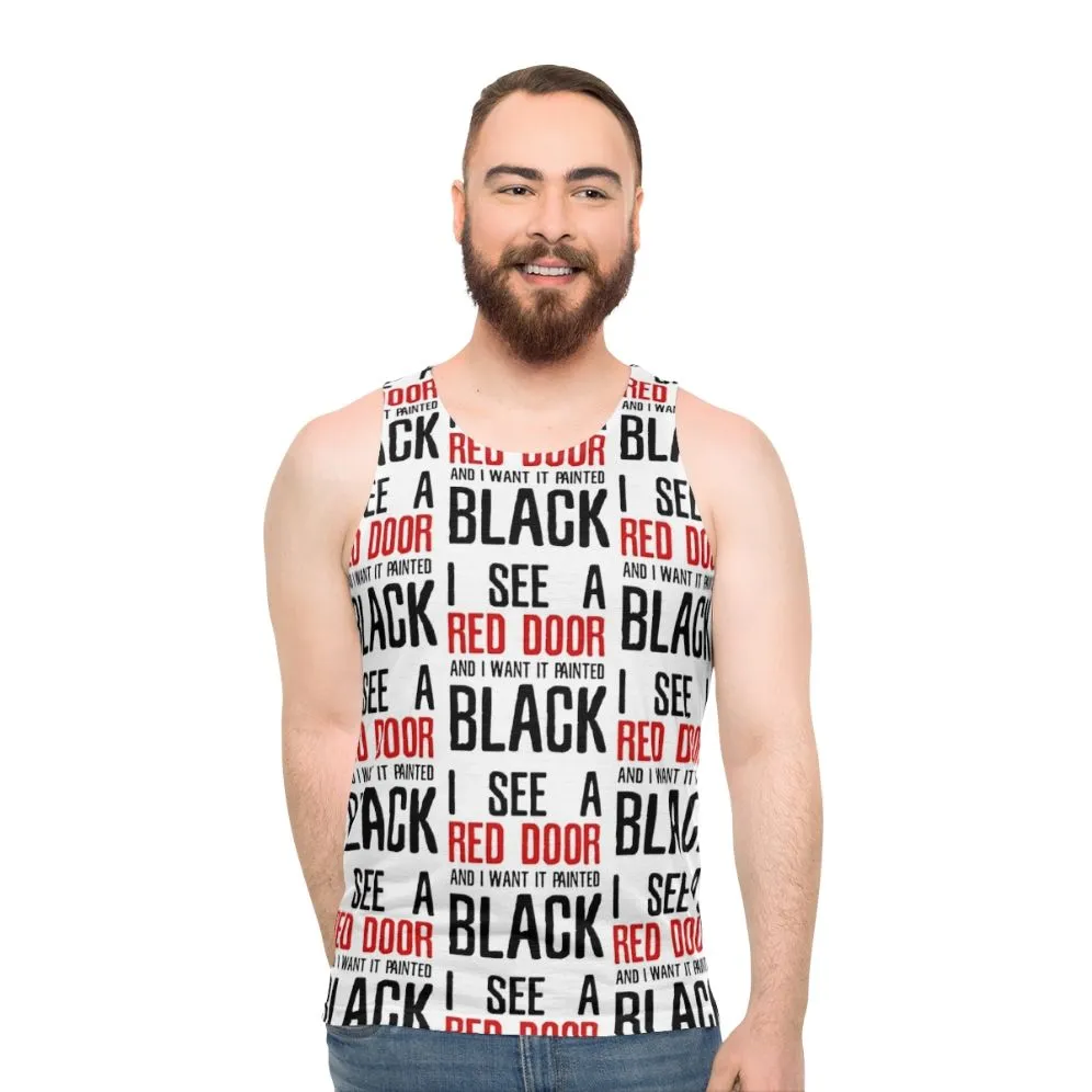 "Paint It Black" Rolling Stones Lyrics Unisex Tank Top