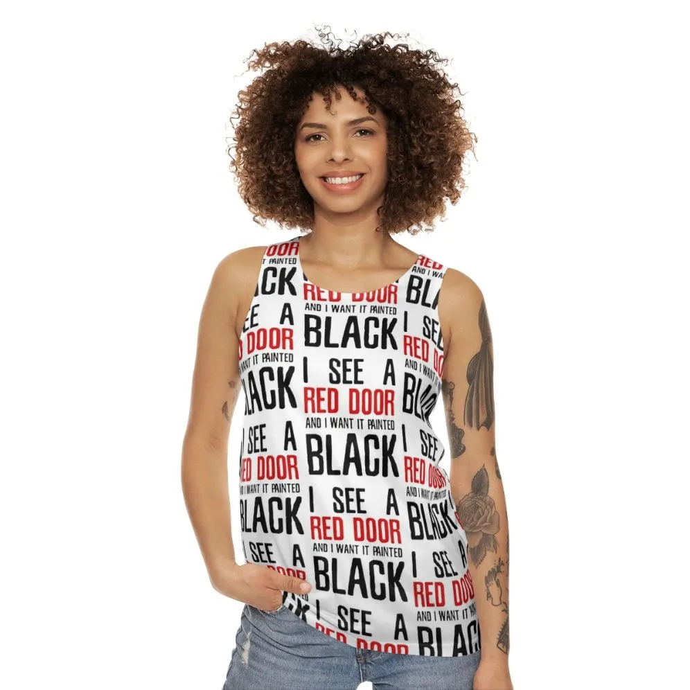 "Paint It Black" Rolling Stones Lyrics Unisex Tank Top
