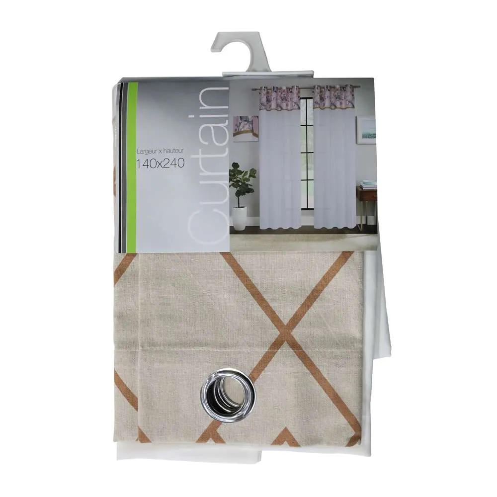 Ready Made Cotton Paneled Curtain White 140 x 240cm