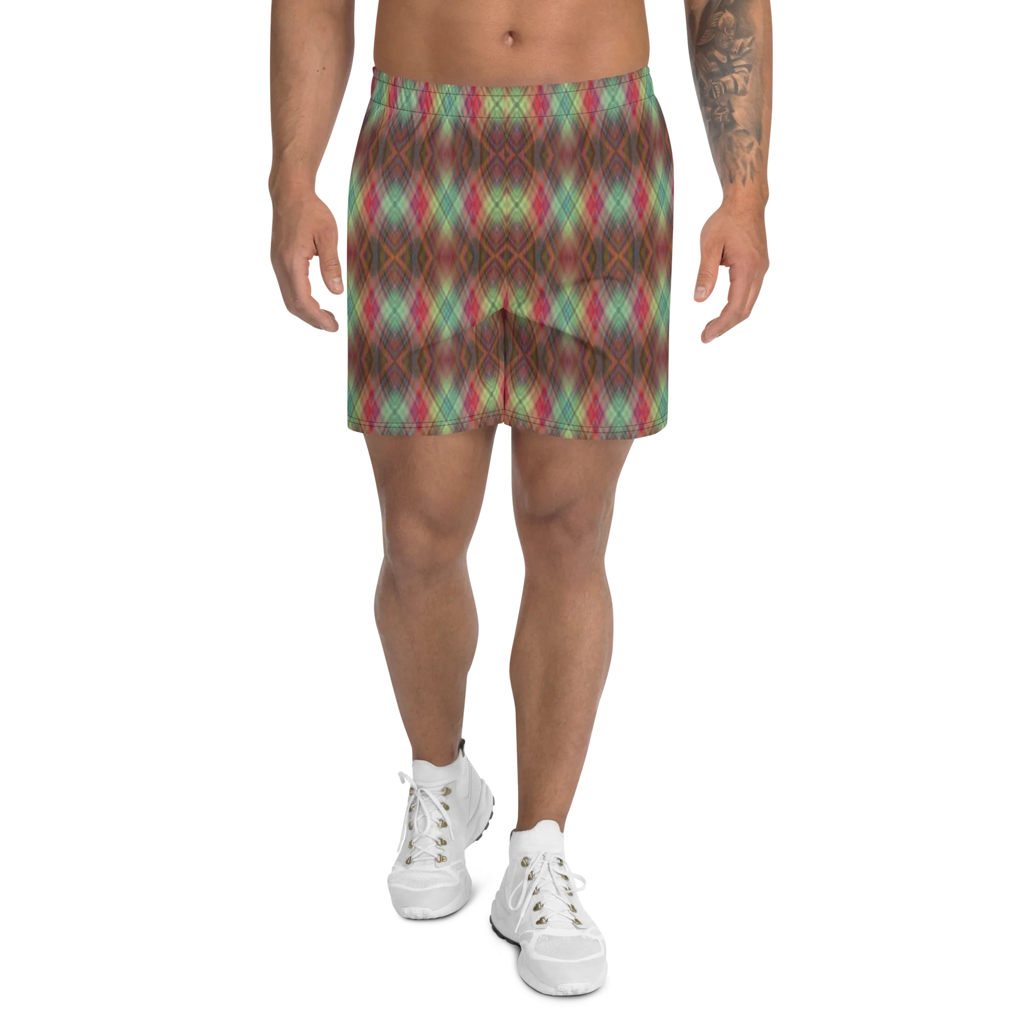 Recursia Argyle Rewired II Men's Athletic Shorts