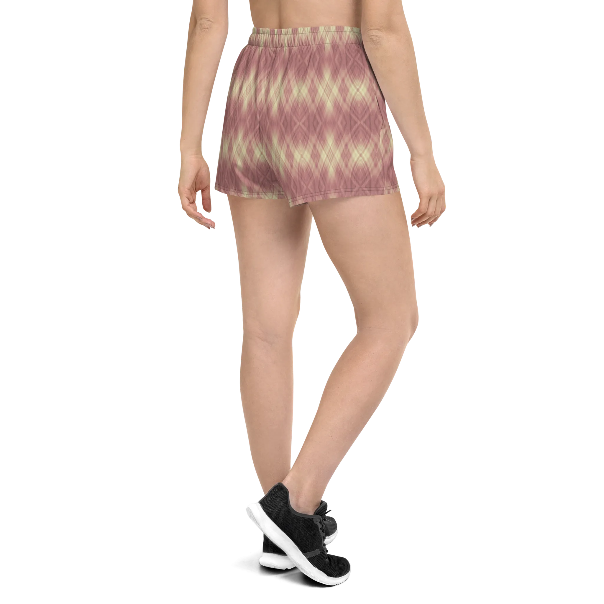 Recursia Argyle Rewired II Women's Athletic Short Shorts In Pink