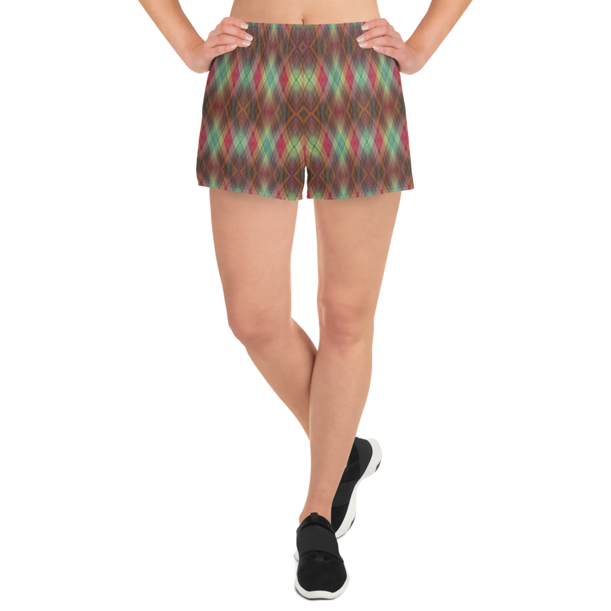 Recursia Argyle Rewired II Women's Athletic Short Shorts