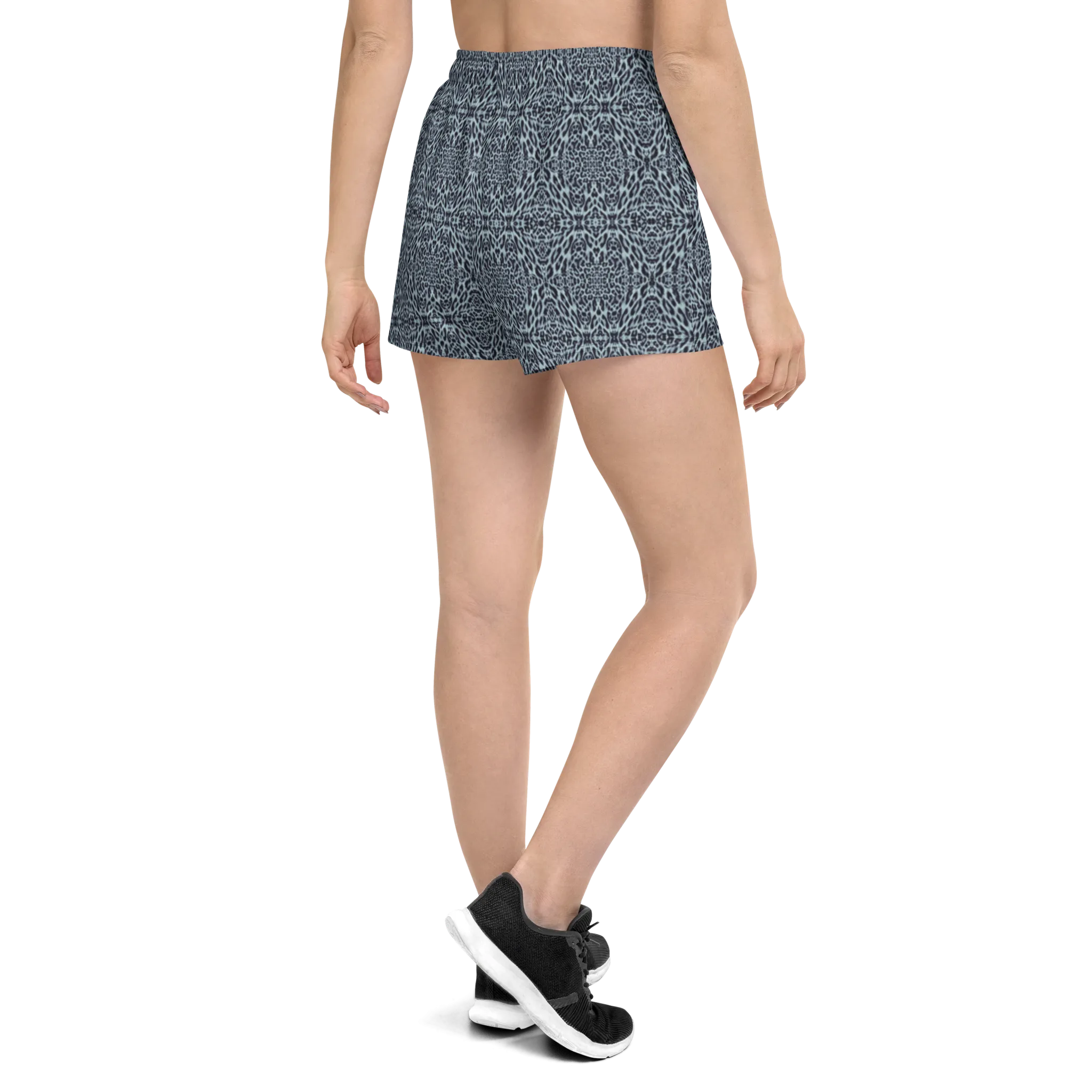 Recursia Contemplative Jaguar I Women's Athletic Short Shorts In Blue