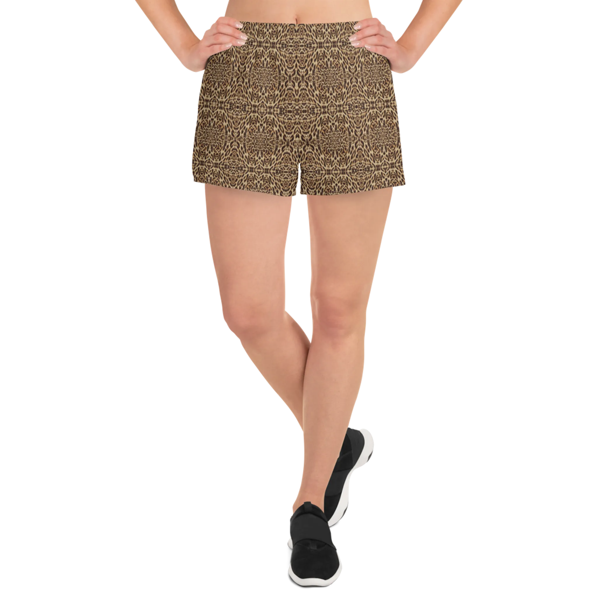 Recursia Contemplative Jaguar I Women's Athletic Short Shorts