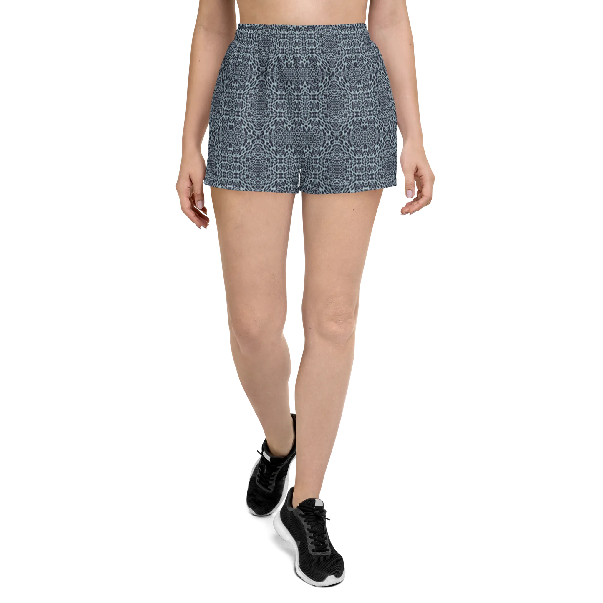 Recursia Contemplative Jaguar II Women's Athletic Short Shorts In Blue