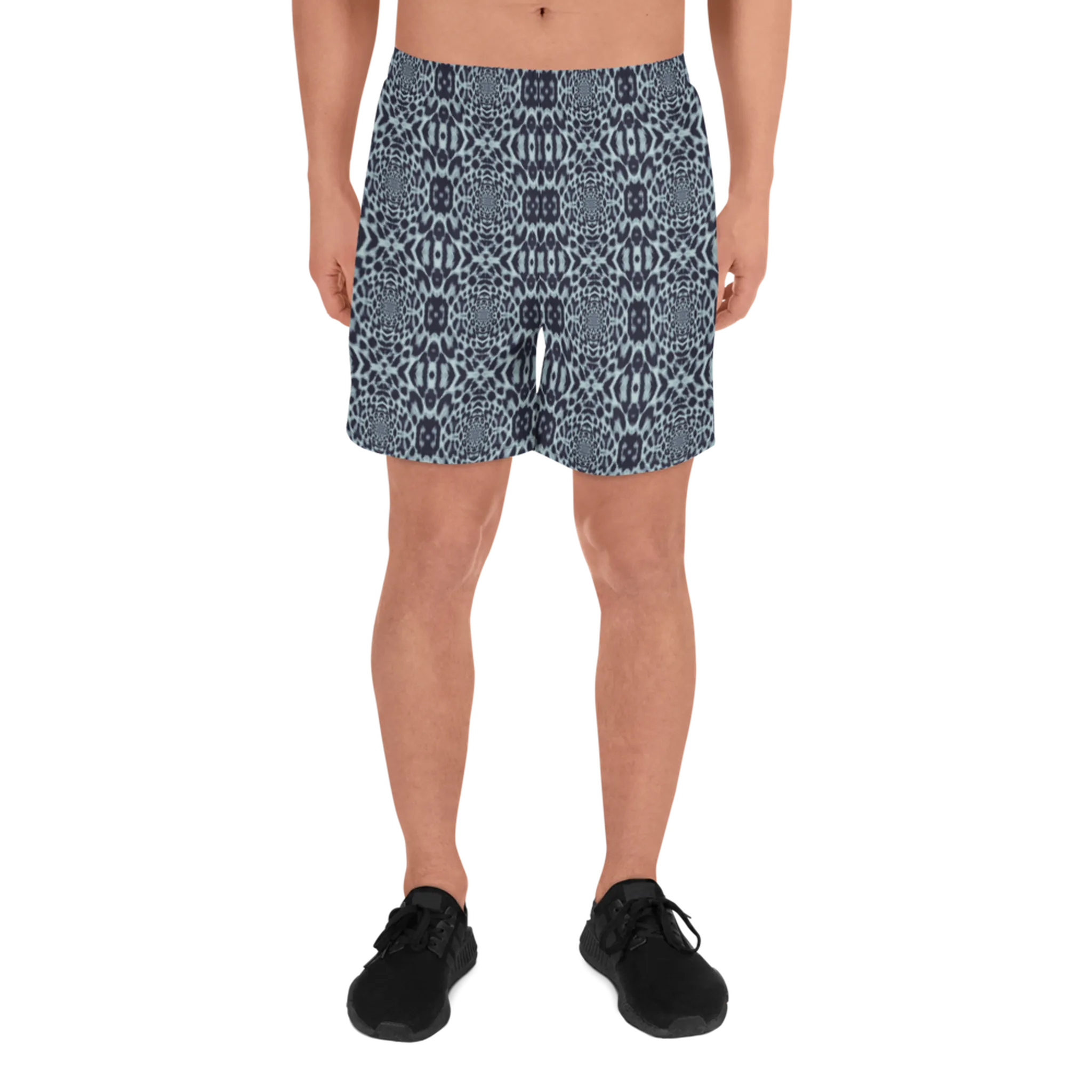 Recursia Contemplative Jaguar Men's Athletic Shorts In Blue