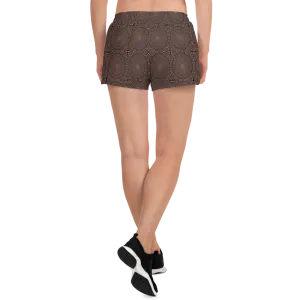 Recursia Desert Dream Women's Athletic Short Shorts In Pink