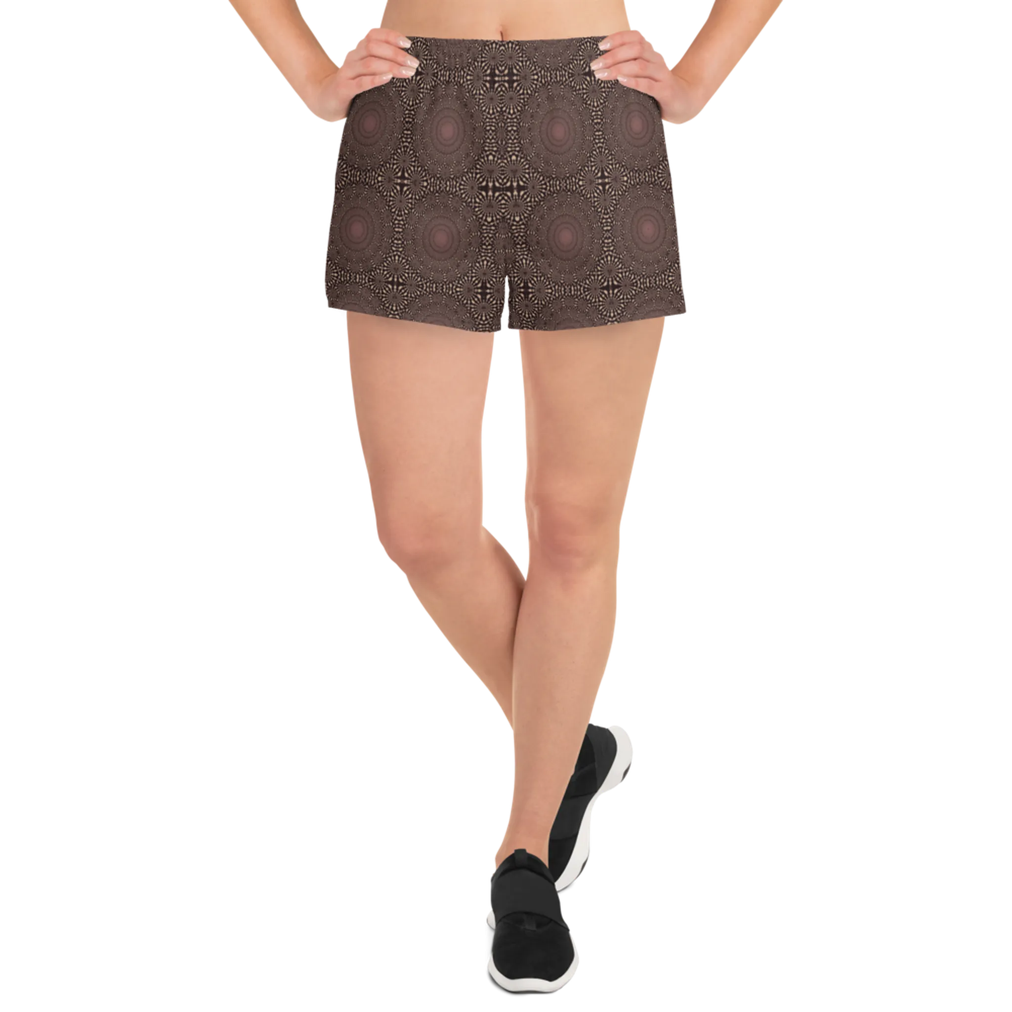 Recursia Desert Dream Women's Athletic Short Shorts In Pink