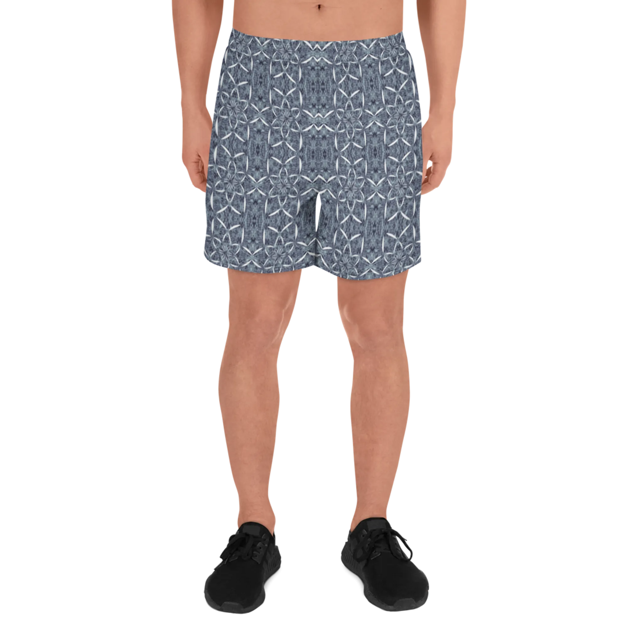 Recursia Lotus Light Men's Athletic Shorts In Blue