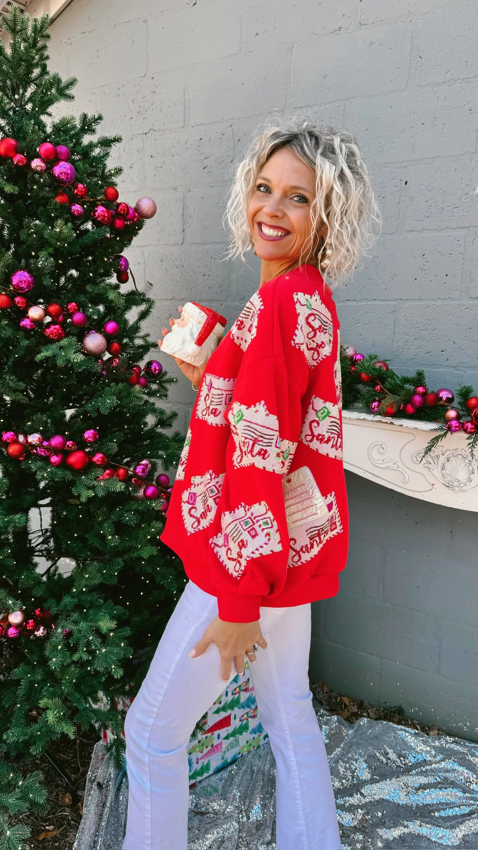 Red Letters to Santa Sweatshirt