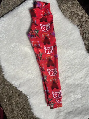Red panda leggings