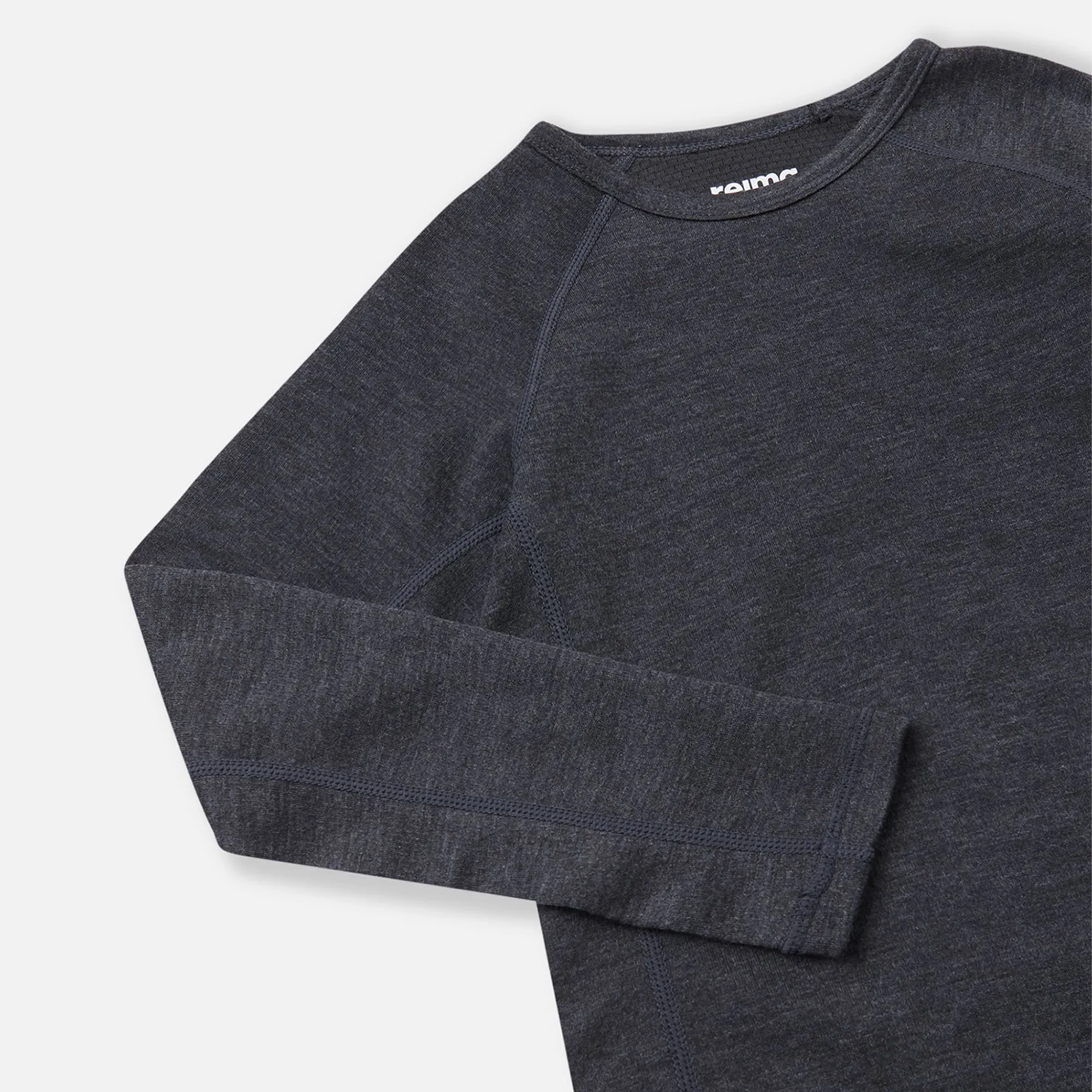 Reima Juniors' Lani Base Layer Set - Black Melange