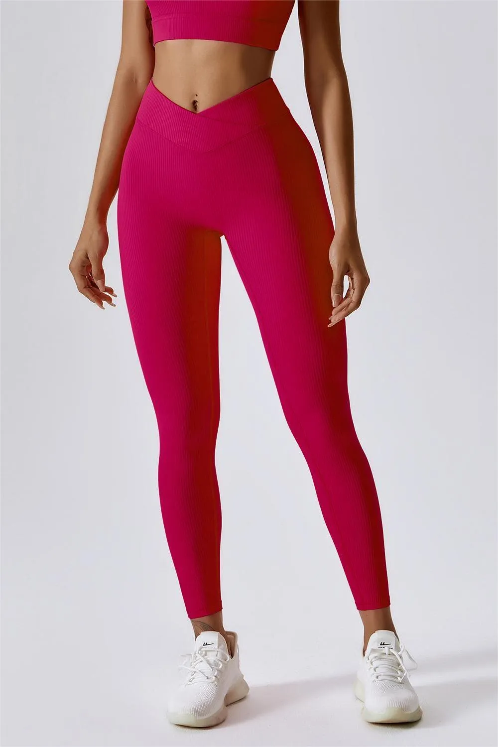 Ribbed V-Waist Butt Sculpting Leggings
